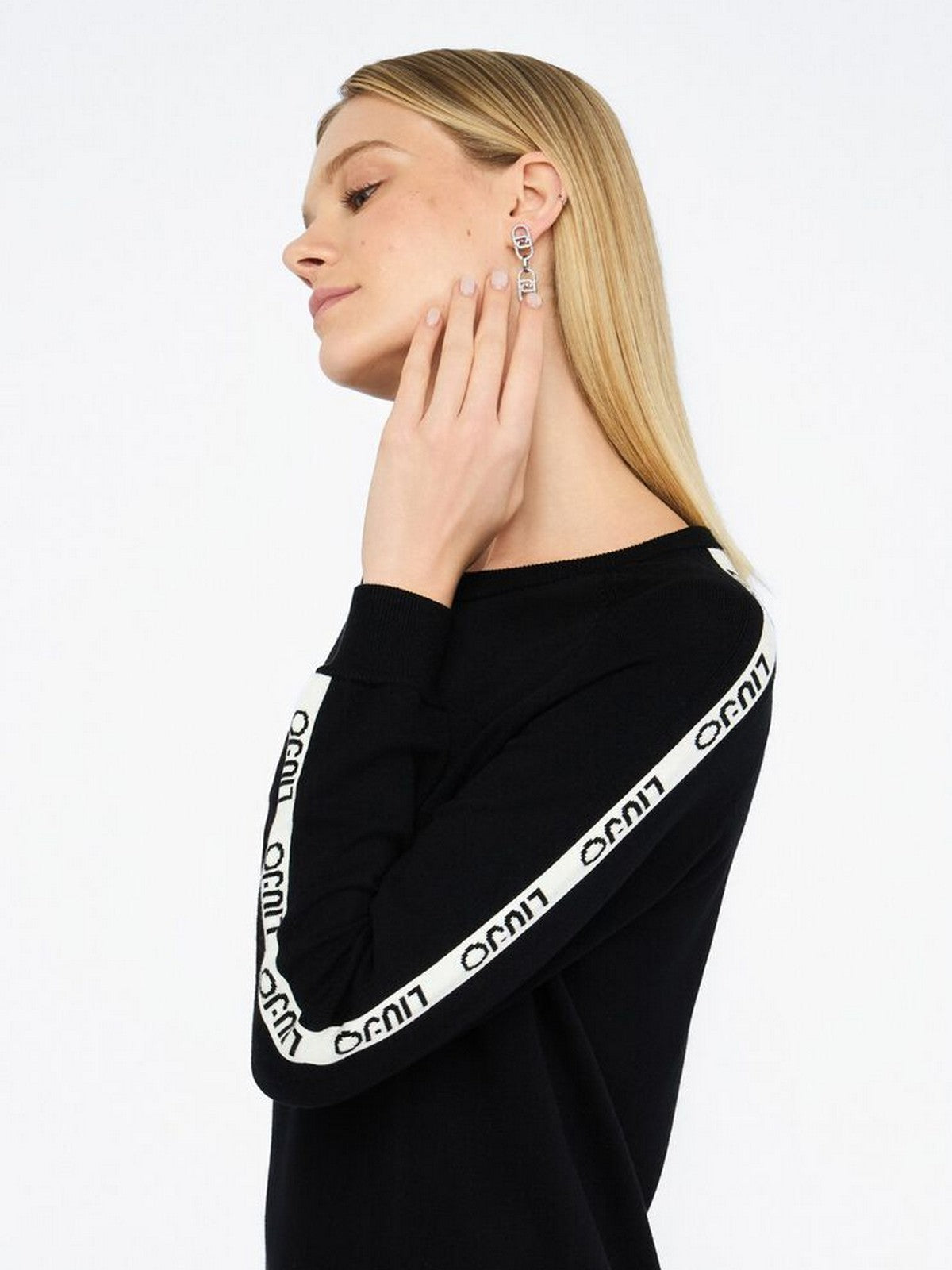 LIU JO SPORT Abito Donna TF5288MS63L 03N66 Nero/bianco latte