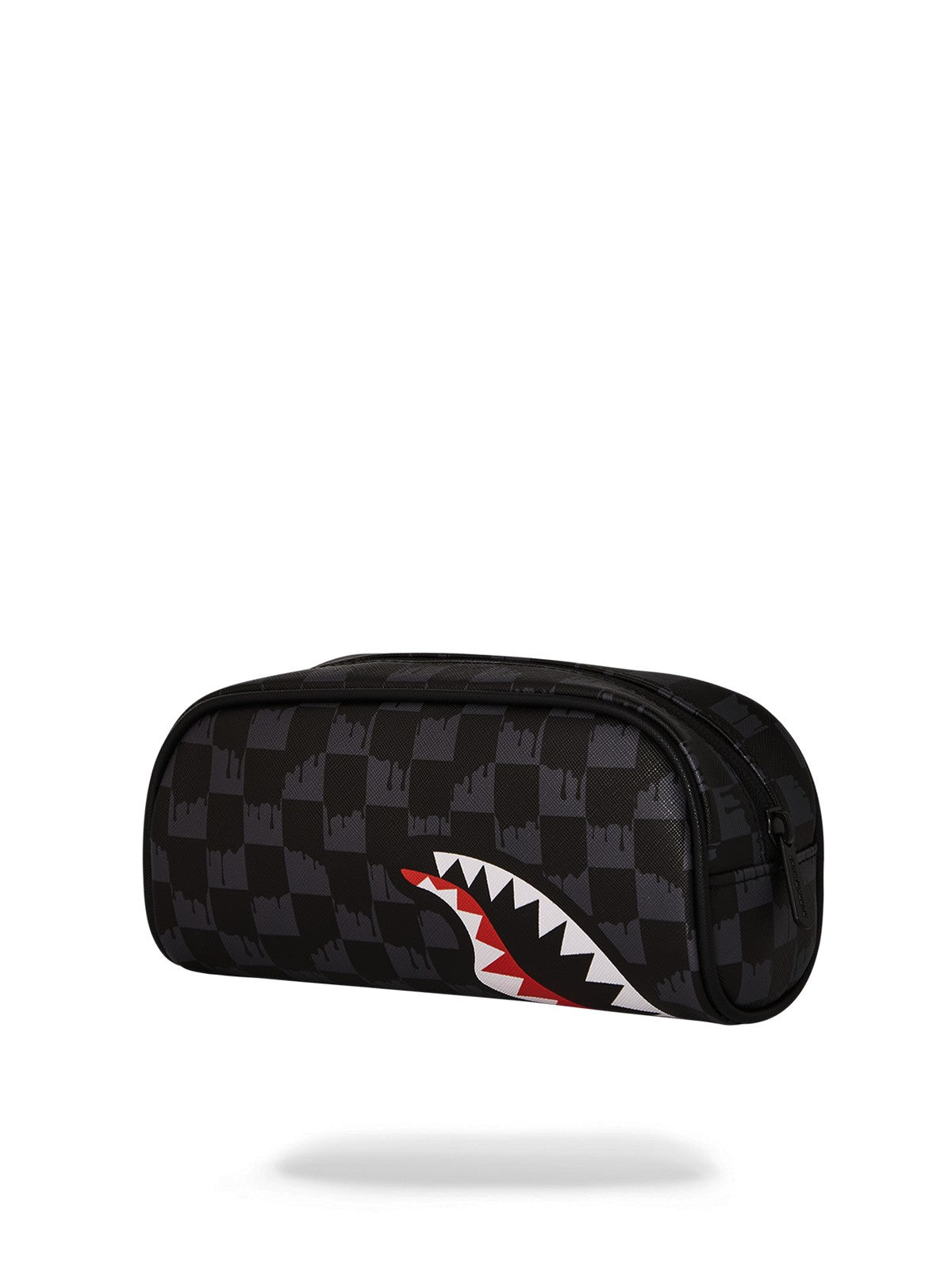 SPRAYGROUND Pochette Uomo DRIP CHECK SHARK PENCIL POUCH 910B6574NSZ Grigio gioboutiqueweb