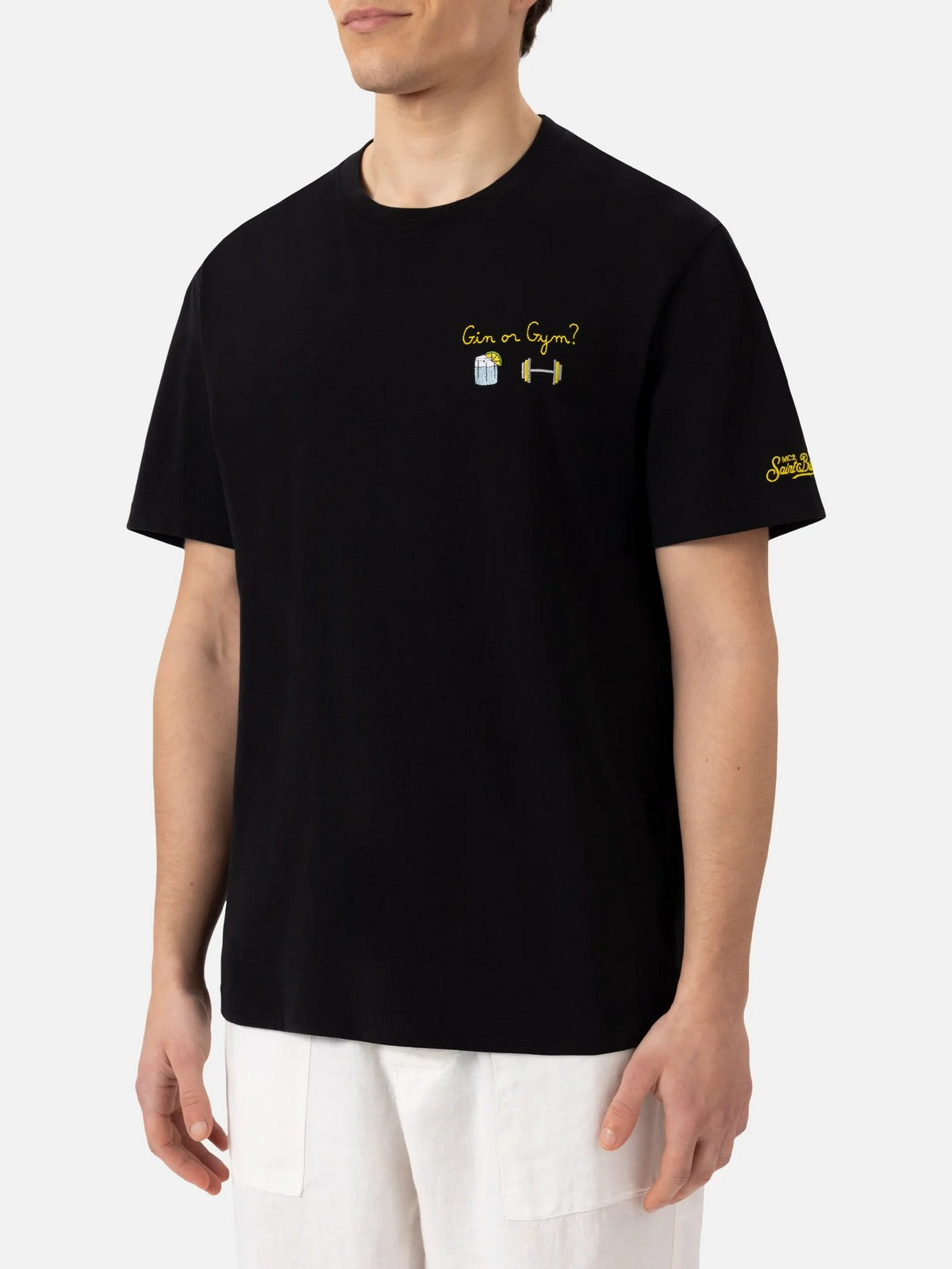 MC2 SAINT BARTH T-shirt Uomo PORTOFINO 02372H Nero gioboutiqueweb