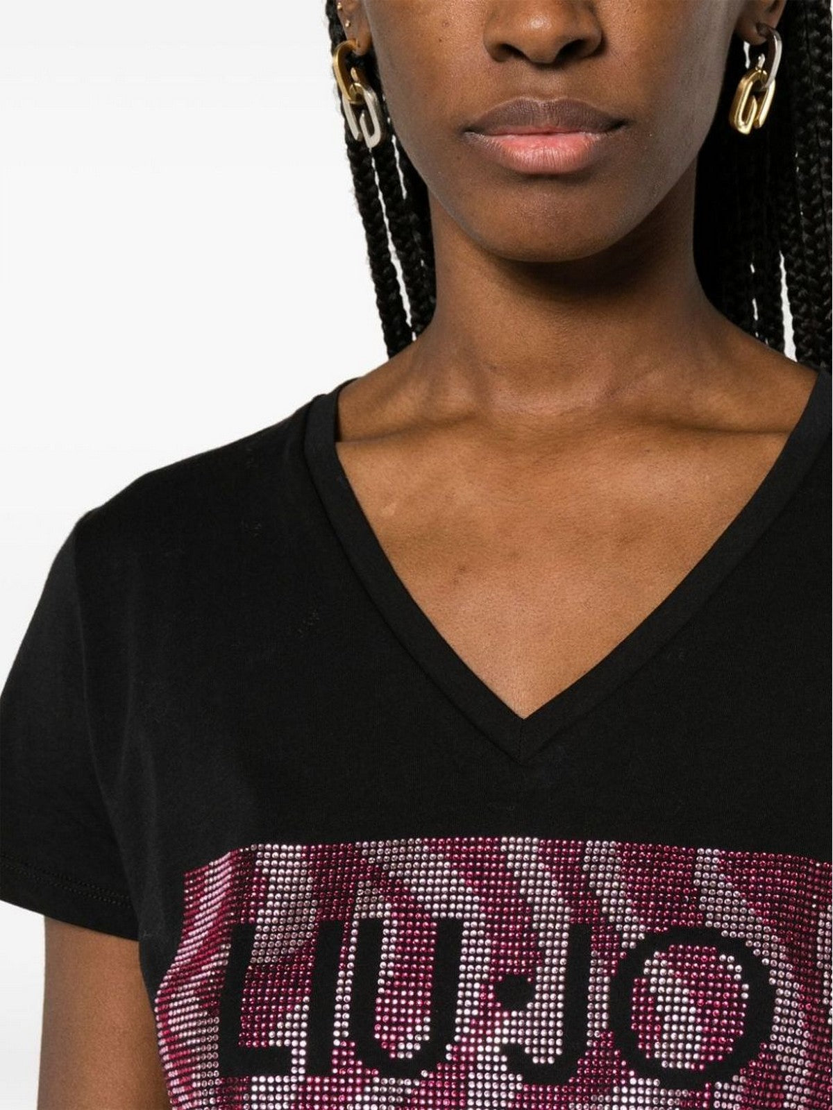 LIU JO WHITE T-Shirt e Polo Donna WA4019JS923 Q9993 Nero