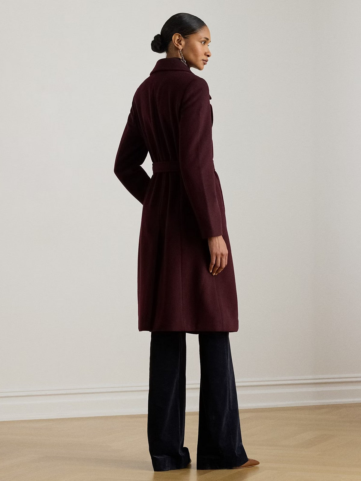 LAUREN RALPH LAUREN Cappotto Donna "WOOL WRP 42""-LINED-COAT" 297962169 005 PINOT NOIR