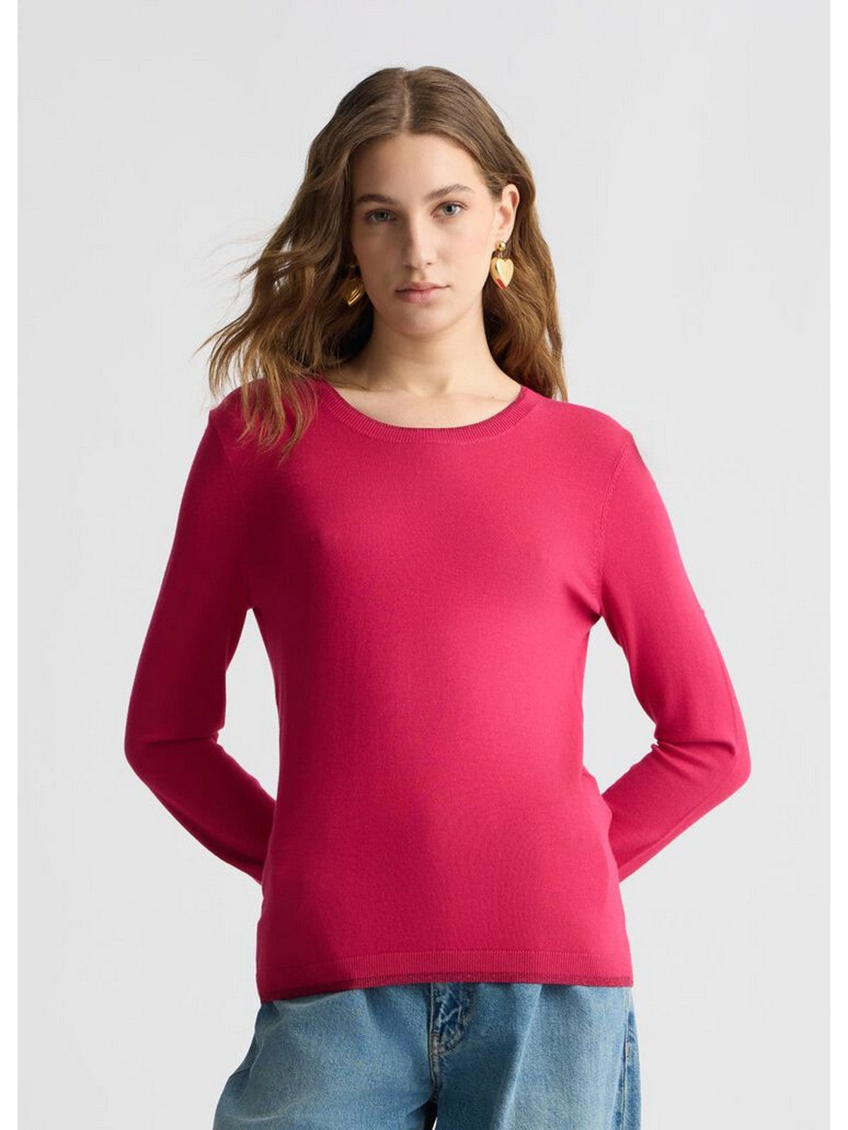 LIU JO WHITE Maglia Donna WA5381MS49I 81950 Rosa gioboutiqueweb