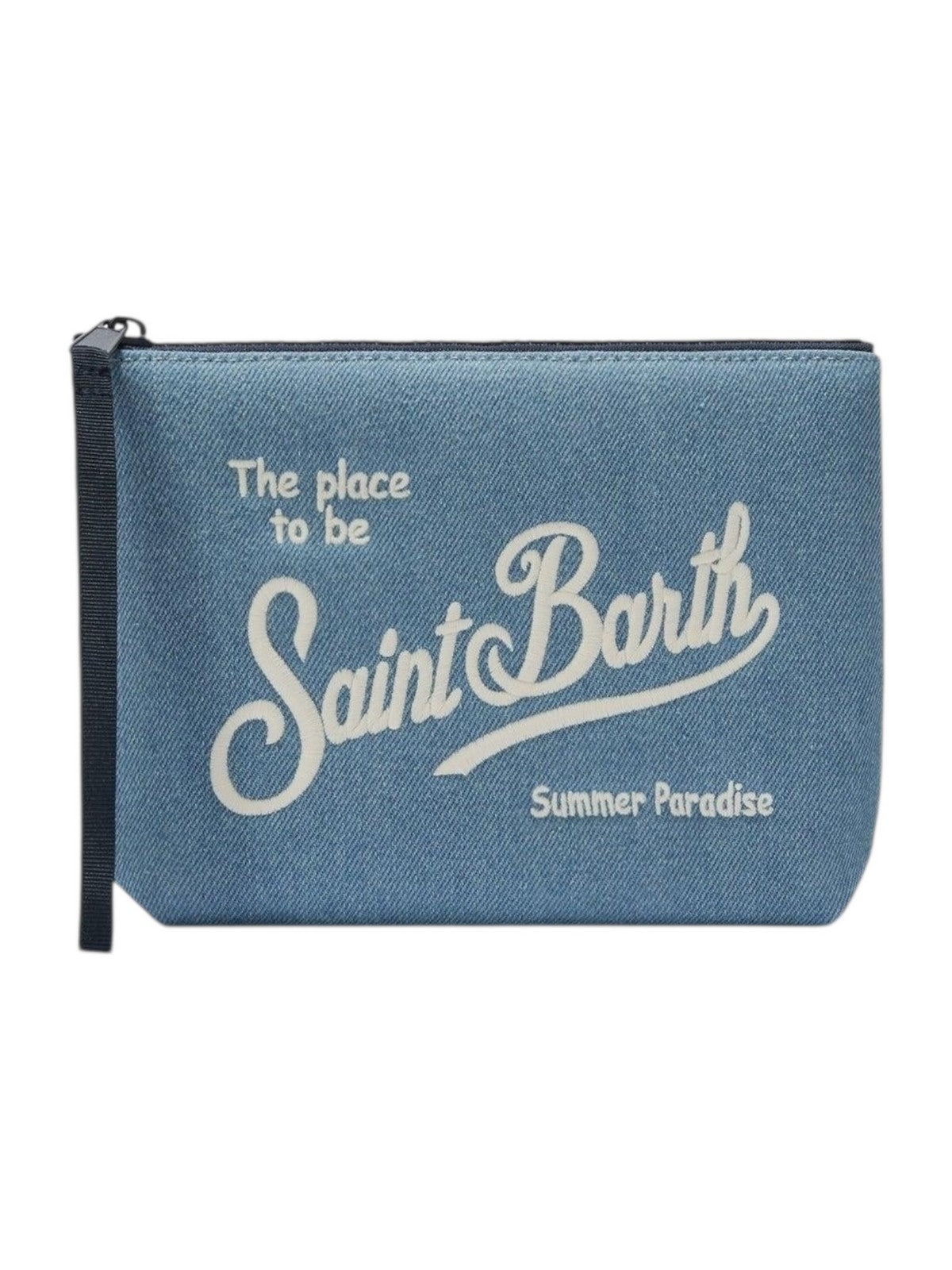 MC2 SAINT BARTH Pochette Unisex adulto ALINE DENIM 01759L DENIM LIGHT EMB