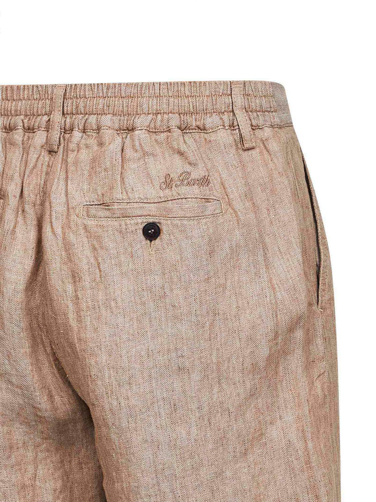 MC2 SAINT BARTH Bermuda Uomo SEBASTIAN 01458L LINEN HERRINGBONE 11