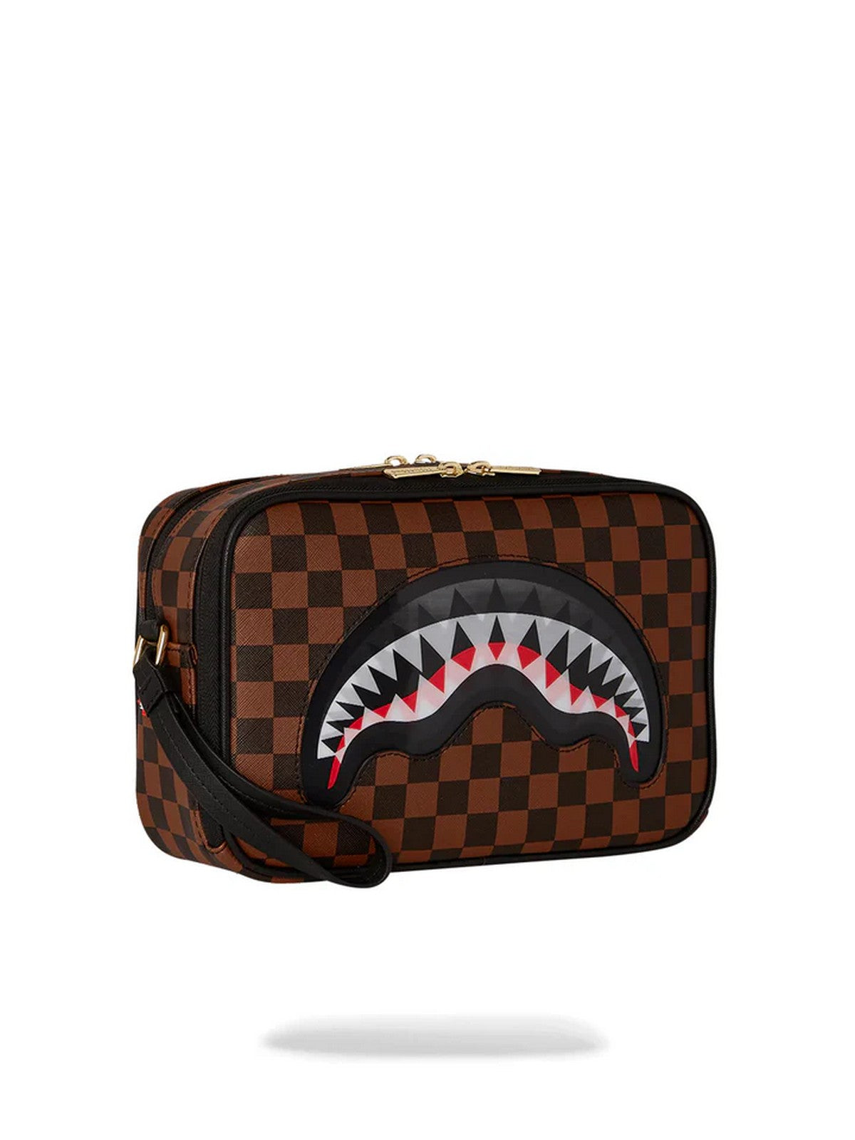 SPRAYGROUND Pochette Uomo SIP LENTICULAR CHOMP TOILETRY BRICK 910B6525NSZ Marrone gioboutiqueweb