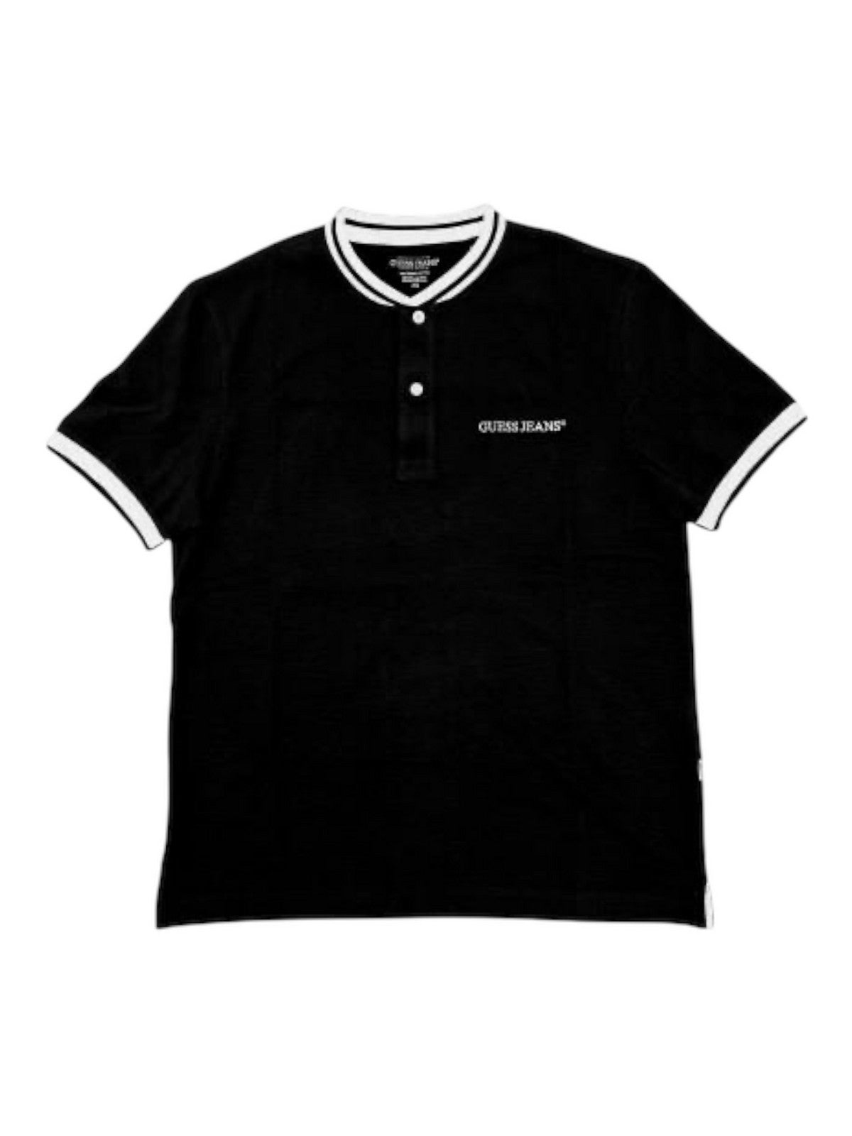 GUESS T-shirt Uomo GJ SS CN REG HENLEY TEE M5GP49 KCTV1 JBLK Jet Black A996