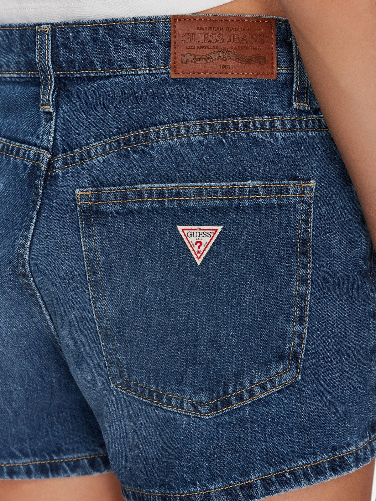 GUESS Pantaloncino Donna GJ HIGHWAIST VINTAGE SHORT W5GD0Y D5O11 GJMD Blu gioboutiqueweb