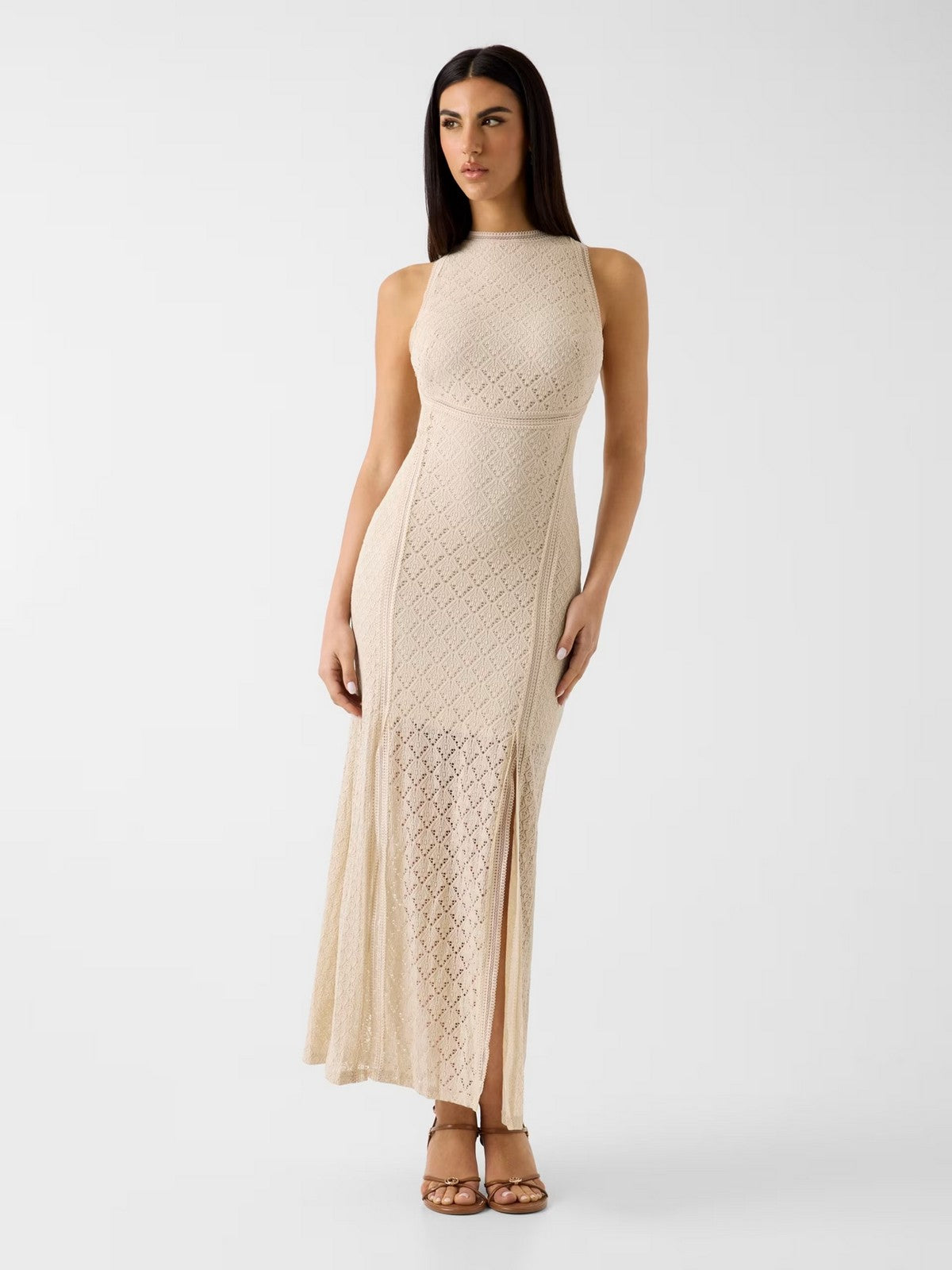 GUESS Abito Donna New Liza Dress W6GK16 K2953 A11C WARM SLATE