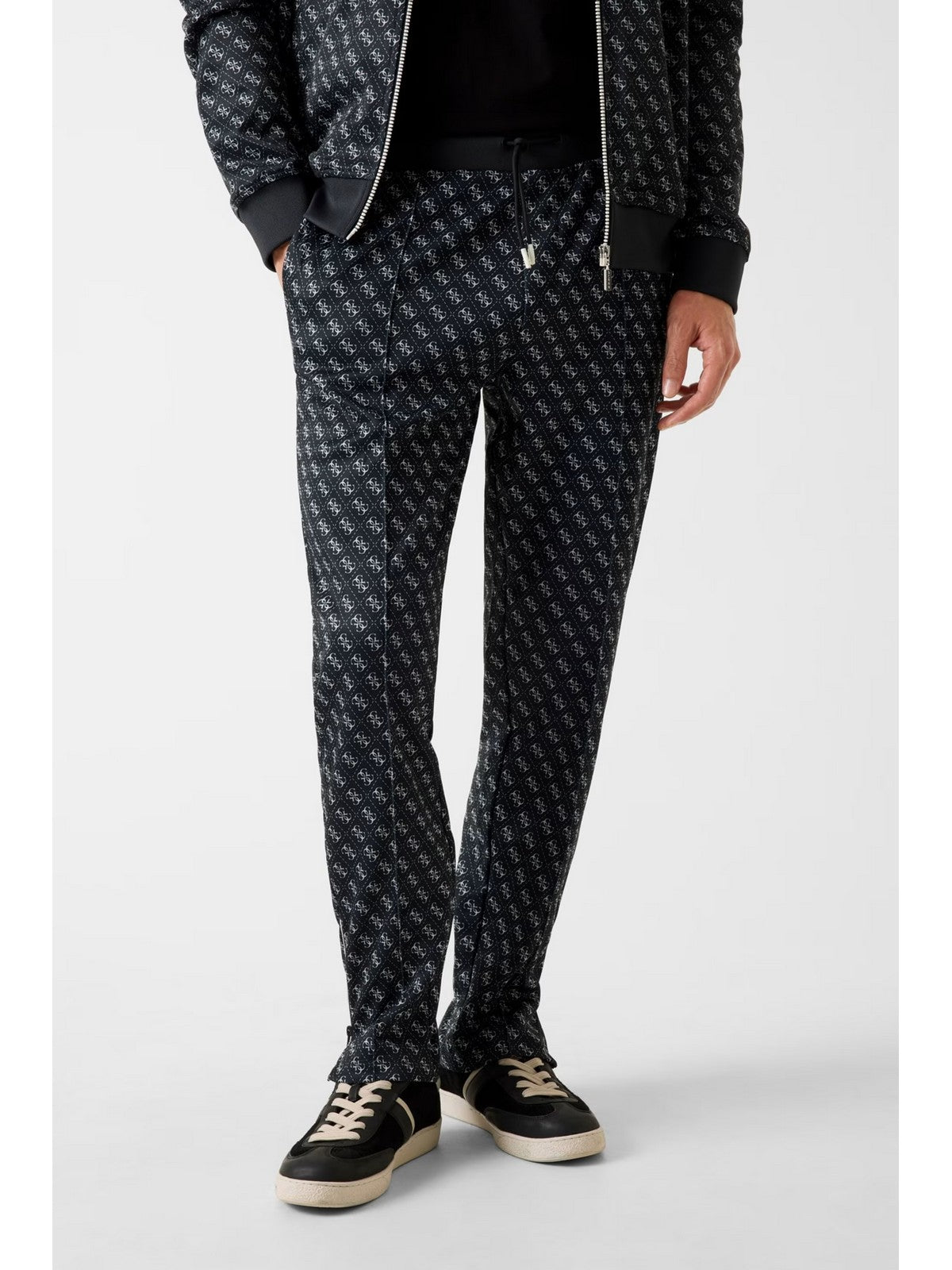 GUESS SPORT Pantalone Uomo KORBIN PANT Z2BB05 K7122 P9QC 4G AOP JET BLACK