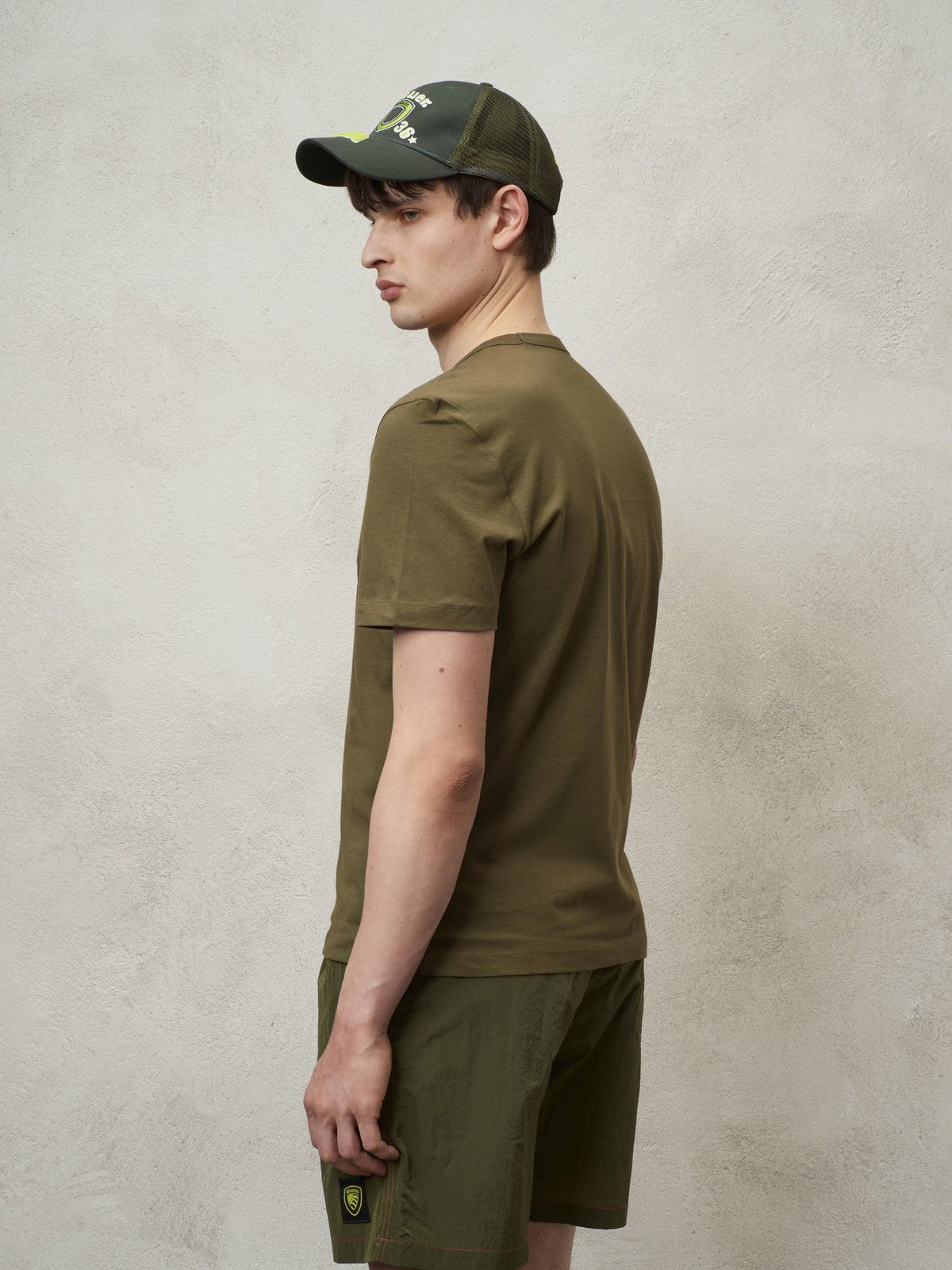 T-shirt Blauer et poteau masculin 24SBLUH02143 004547 685 vert