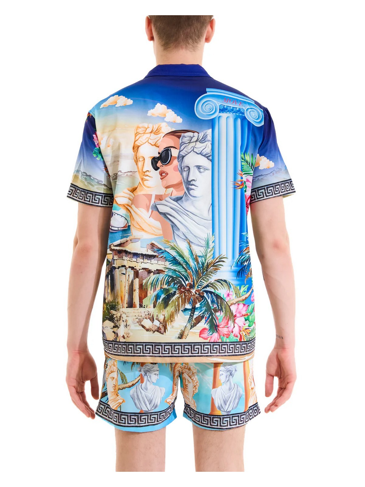 MOVE be different Camicia Uomo CAMICIA BOWLING PRINT E Multicolore