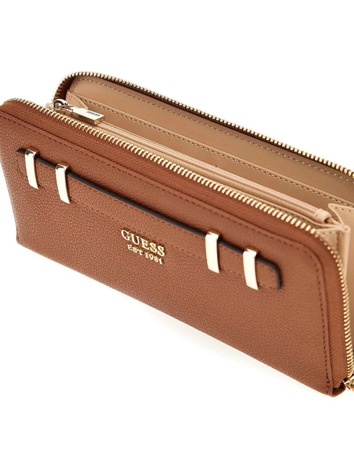 GUESS Portafoglio Donna GREGORIA SLG LARGE ZIP AROUND SWBG85 46146 COG COGNAC