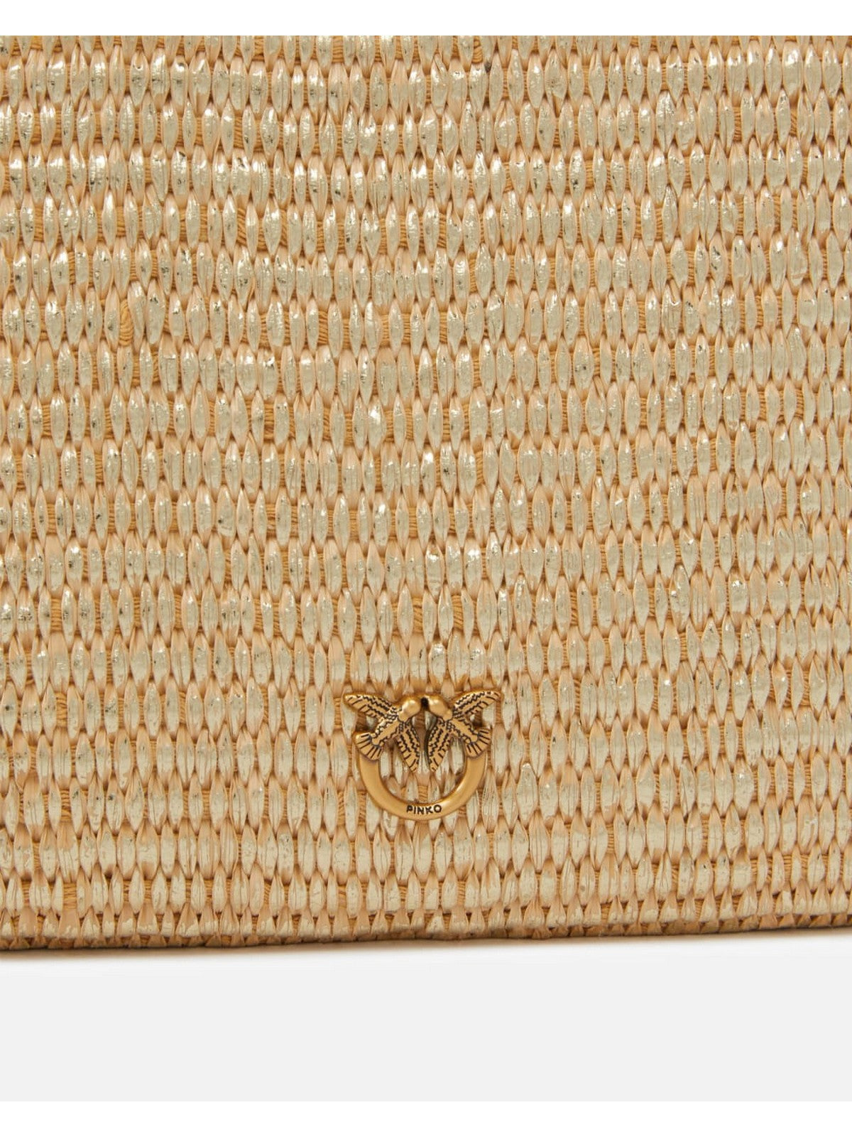 PINKO Pochette Donna FLAT HORIZONTAL MINI RAFIA 104277-A2CE ZZLQ BEIGE gioboutiqueweb