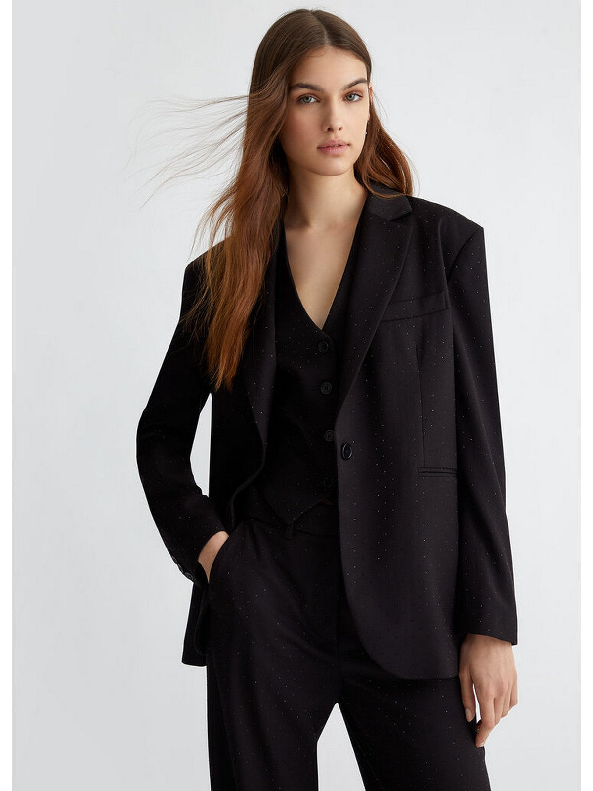 LIU JO WHITE Giacca Donna WF4446T2627 M9027 Nero gioboutiqueweb