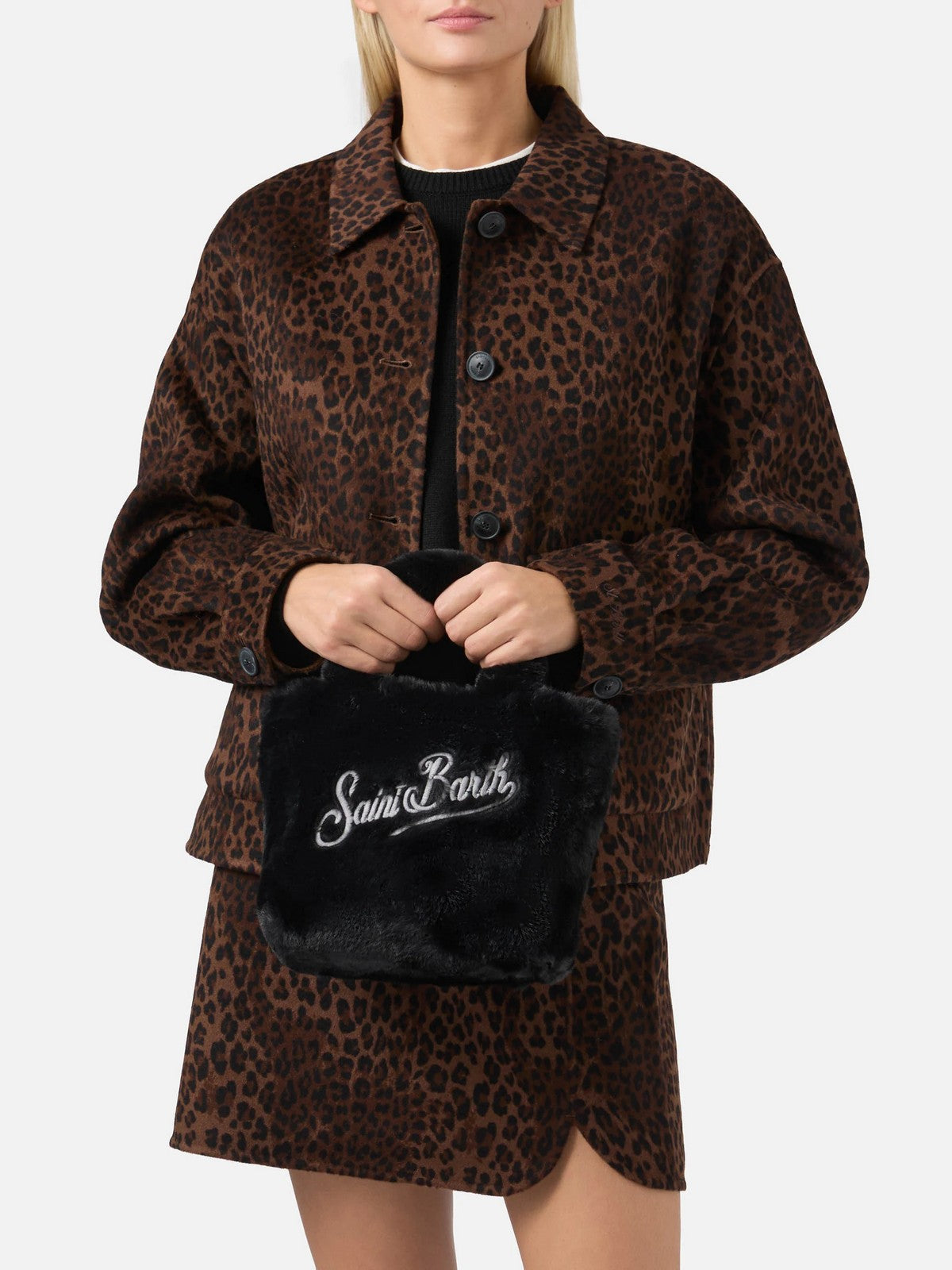 MC2 SAINT BARTH Borsa Donna VANITY MINI SOFT FUR 00292I 0015 EMB