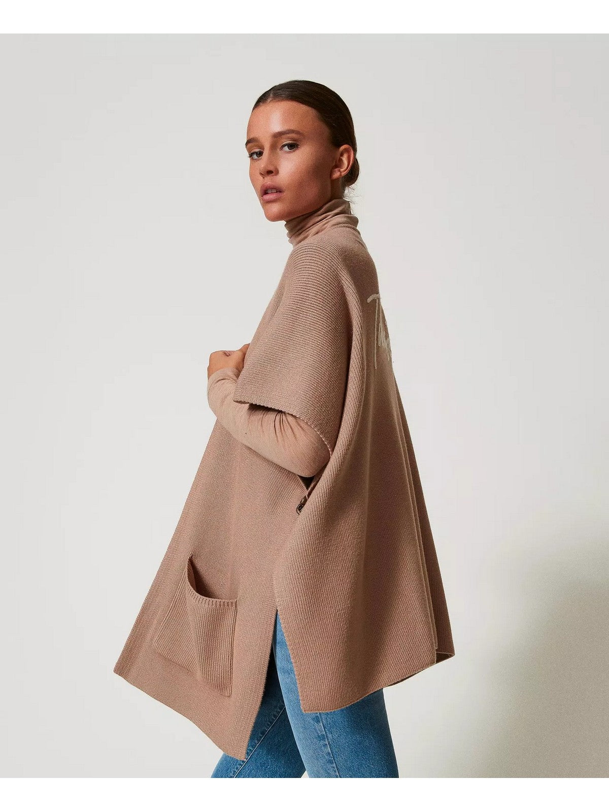 TWINSET Mantella Donna 242TA4150 11754 Marrone gioboutiqueweb