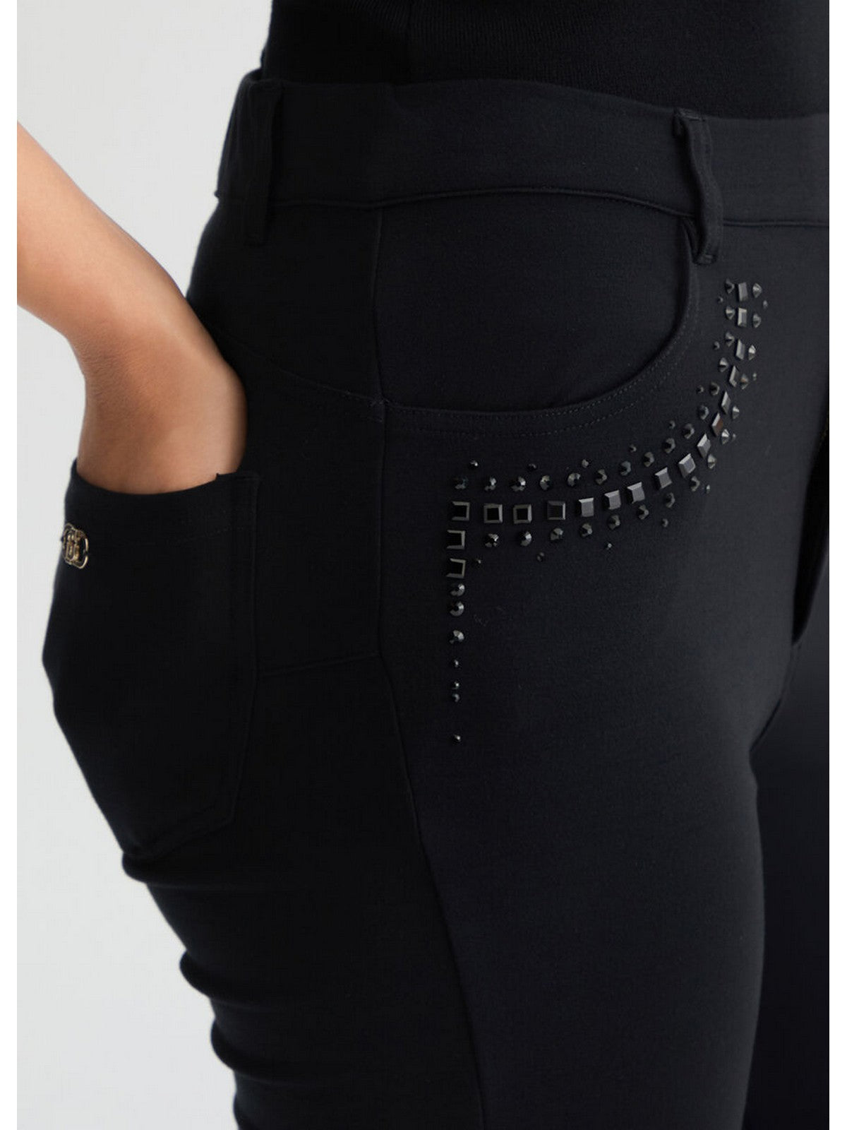 LIU JO SPORT Pantalone Donna TA5166JS182 B3280 nero/strass
