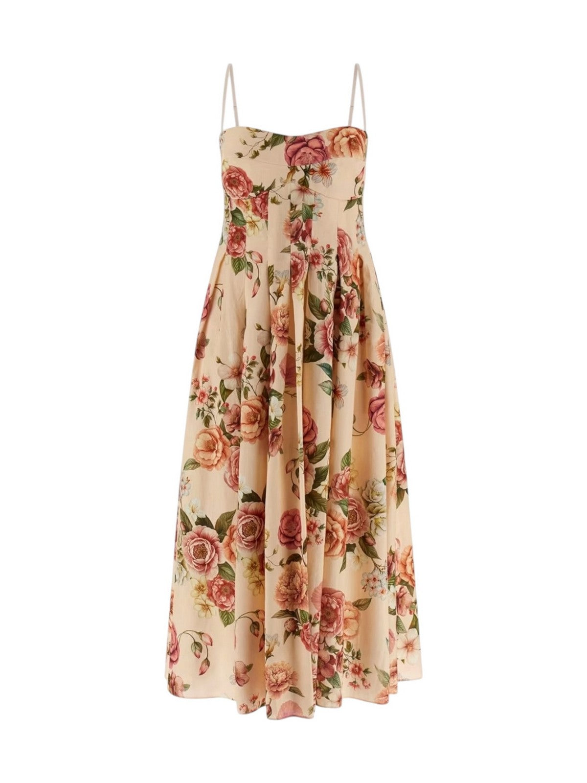 GUESS Abito Donna SL BRIA LINEN DRESS W6GKAF W2558 PMM9 COSMIC PEONY PRINT