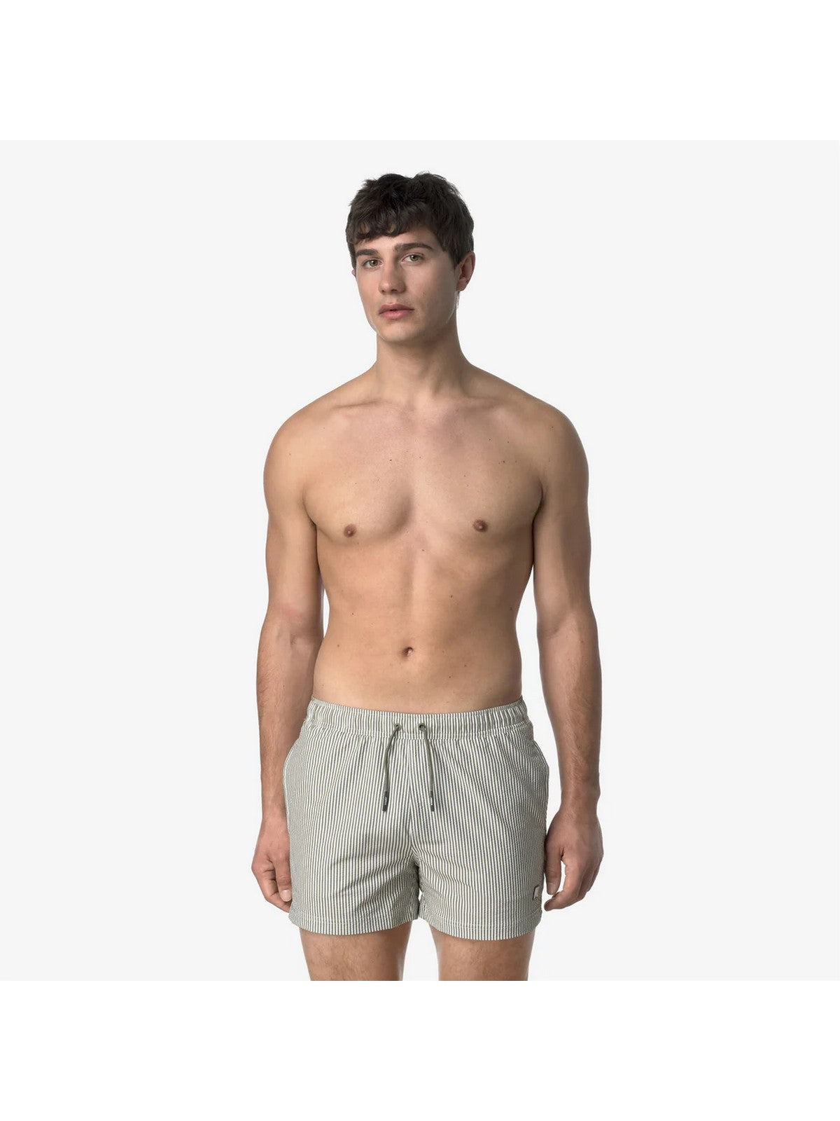 K-WAY Costume da bagno Uomo HAZEL MID STRIPES BEACH K8141KW AZX Bianco gioboutiqueweb