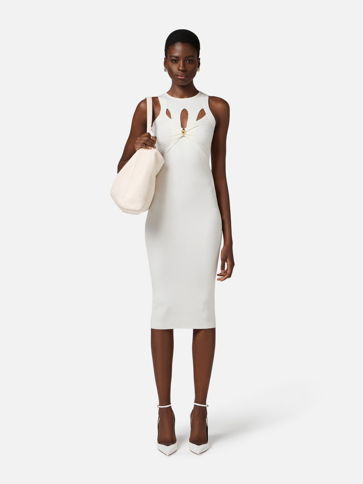 ELISABETTA FRANCHI Abito Donna AM63B51E2-360 Avorio gioboutiqueweb