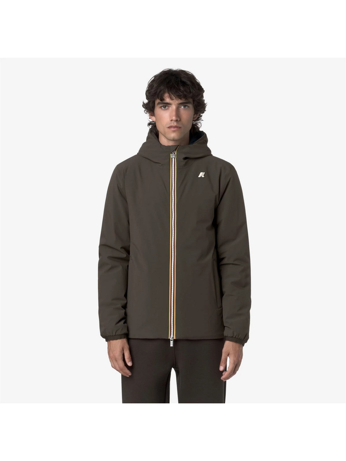 K-WAY Giubbino Uomo JACK ST WARM DOUBLE K6128VW B3A Black Olive - Blue D