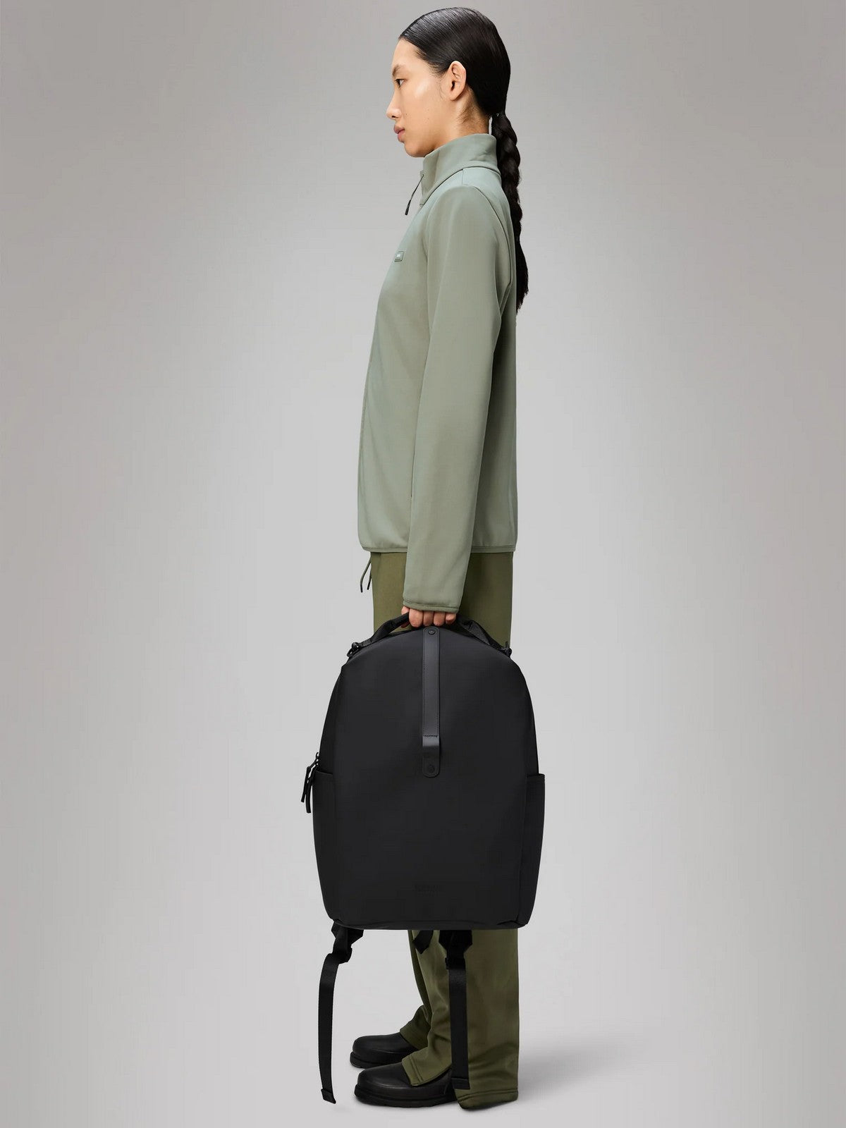 RAINS Zaino Unisex adulto Clip Front Backpack W3 14890 01 Black BLACK