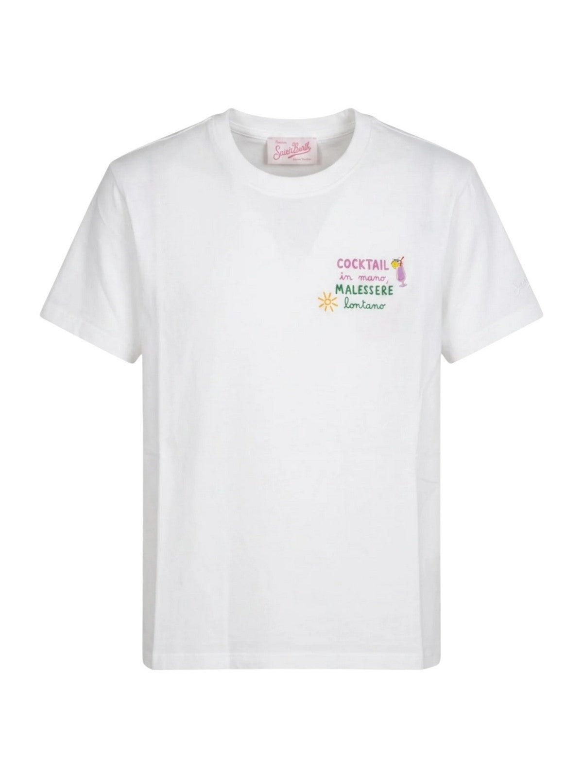 MC2 SAINT BARTH T-shirt Donna EMILIE 08643L COCKTAIL MALESSERE 01N CHARM EMB
