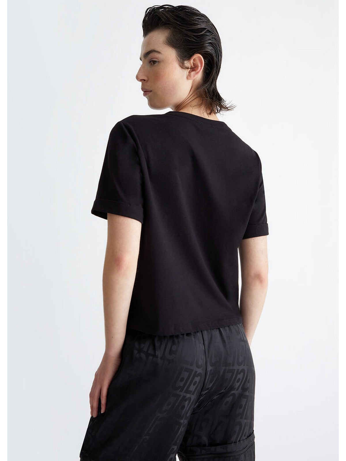 Liu Jo Sport T-shirt and Pole Woman Ta4135JS003 R9932 Black