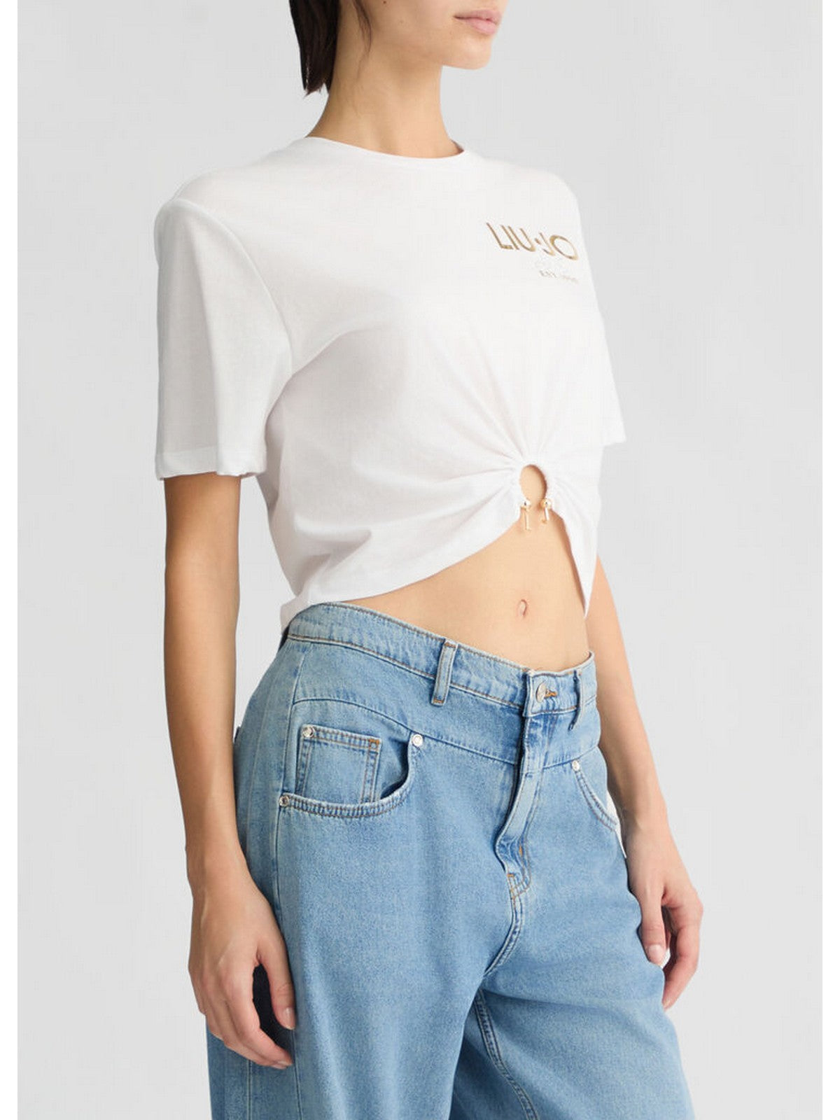 LIU JO WHITE T-shirt Donna WA5139JS923 M9513 Bianco gioboutiqueweb