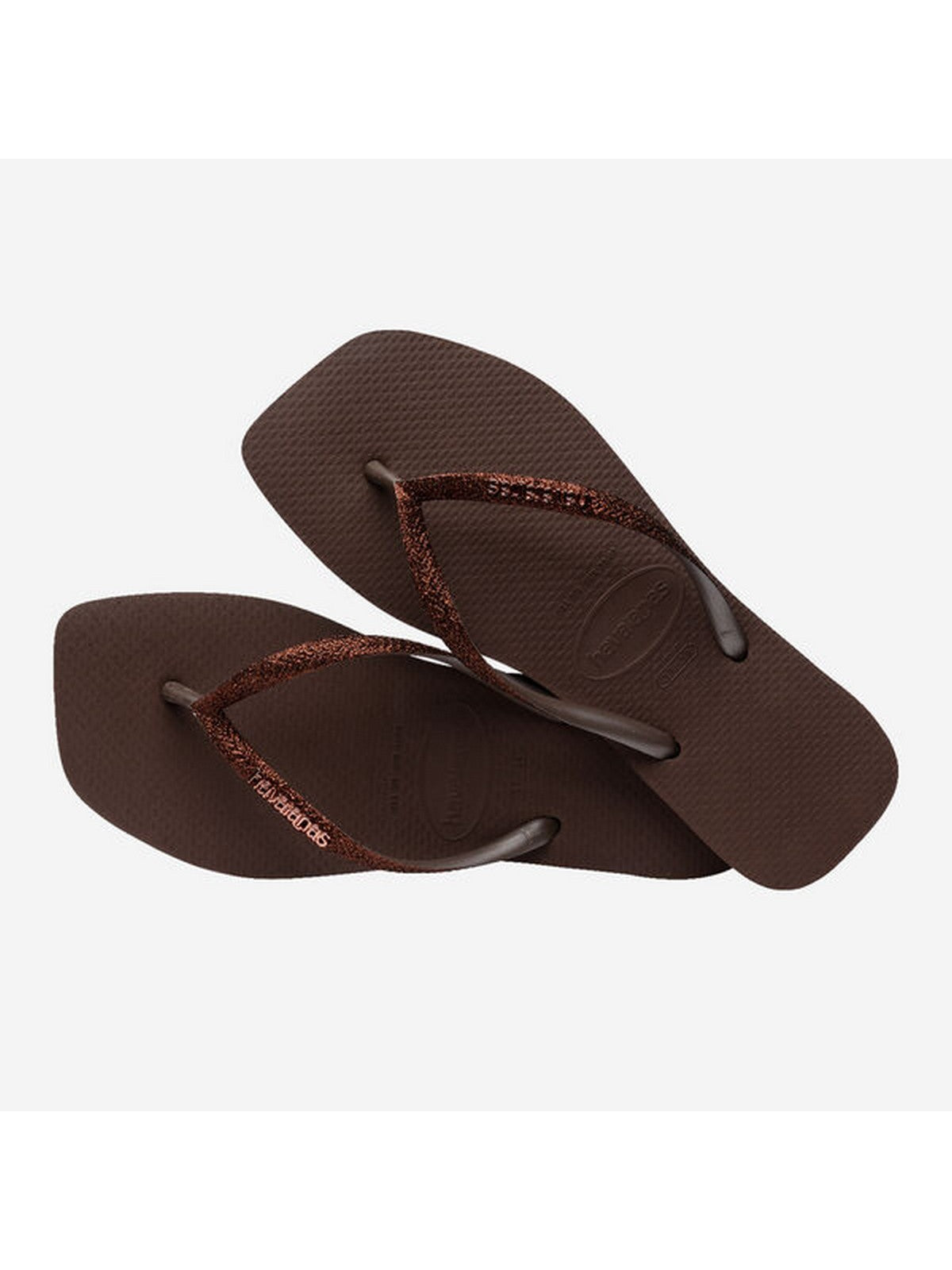 HAVAIANAS Infradito Donna Hav. Square glitter 4148102.0727 Marrone gioboutiqueweb