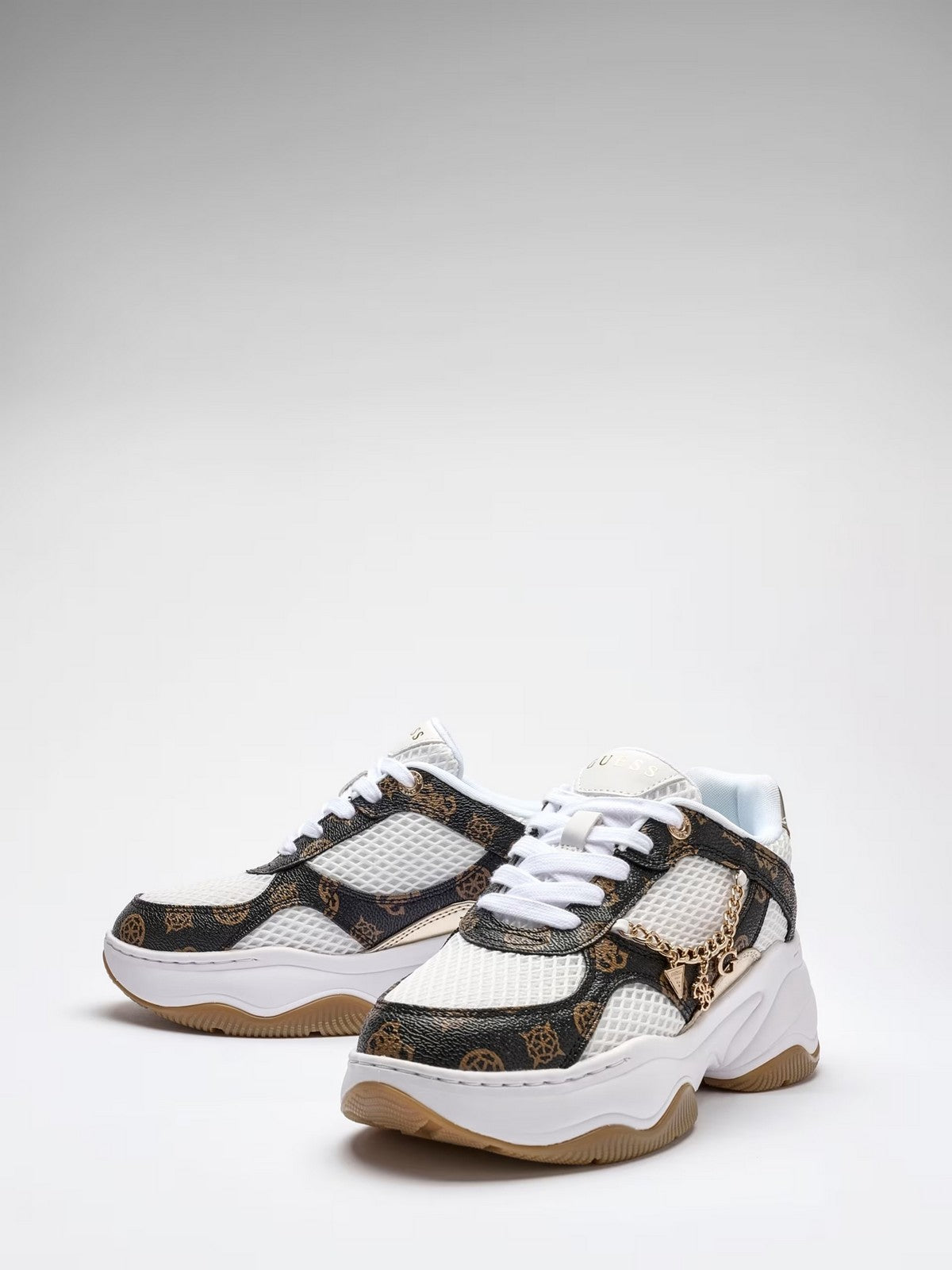 GUESS Sneaker Donna HARPAA FLPHAR FAL12 WHIBR WHITE BROWN