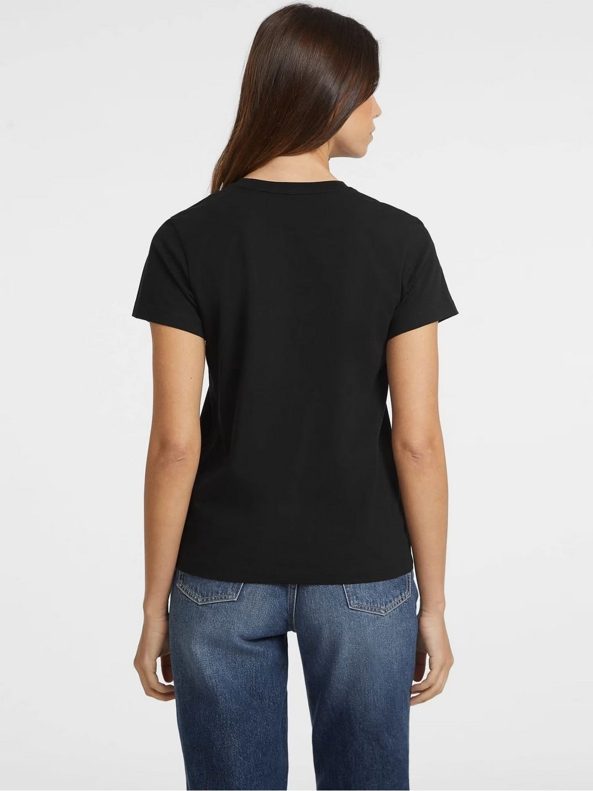 GUESS T-shirt Donna GJ SS CN REG MINI TRIANGLE TEE W4YI10 J1314 JBLK Nero gioboutiqueweb