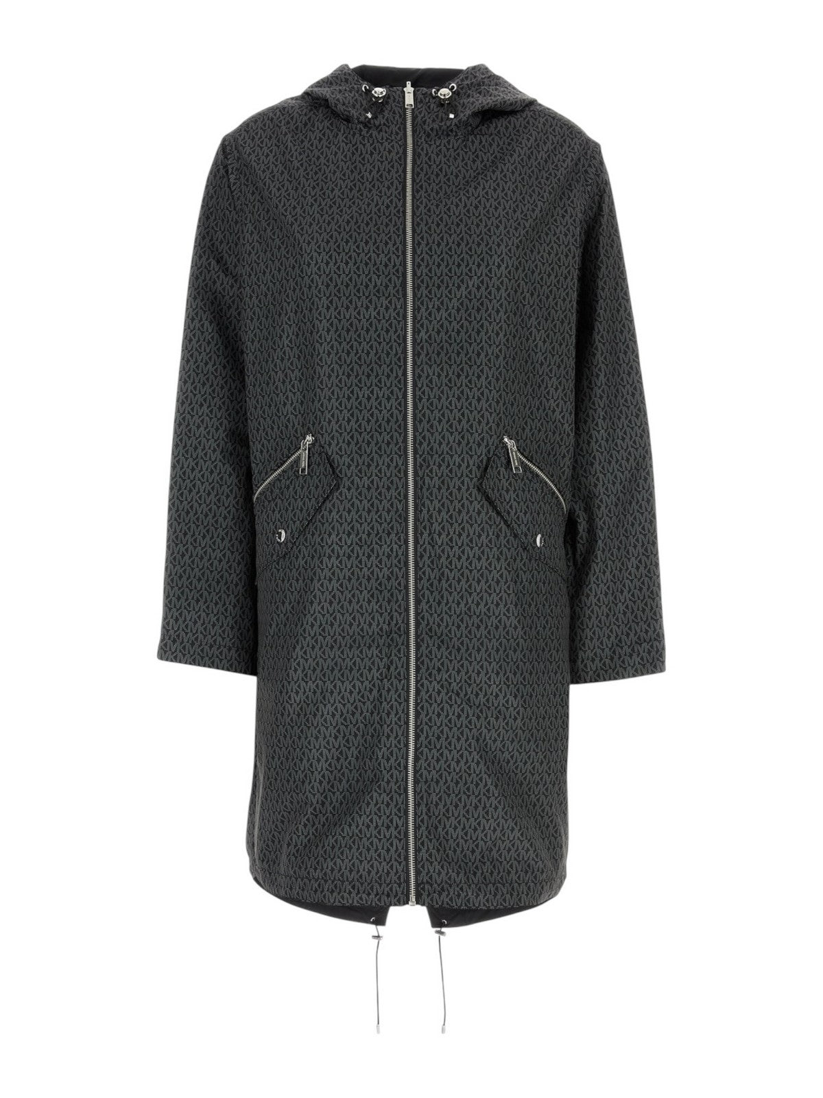 Michael Kors Frauenjacke Reversible Mk Logo Parka Mt520injn3 034 Nickel