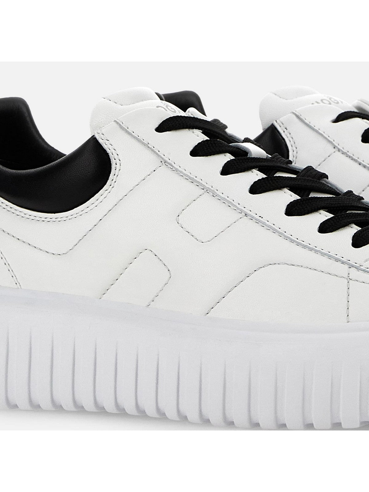 HOGAN Sneaker Uomo H-STRIPES ALLACCIATO H HXM6450FC60LE90001 B001(BIANCO)+B999(NERO)