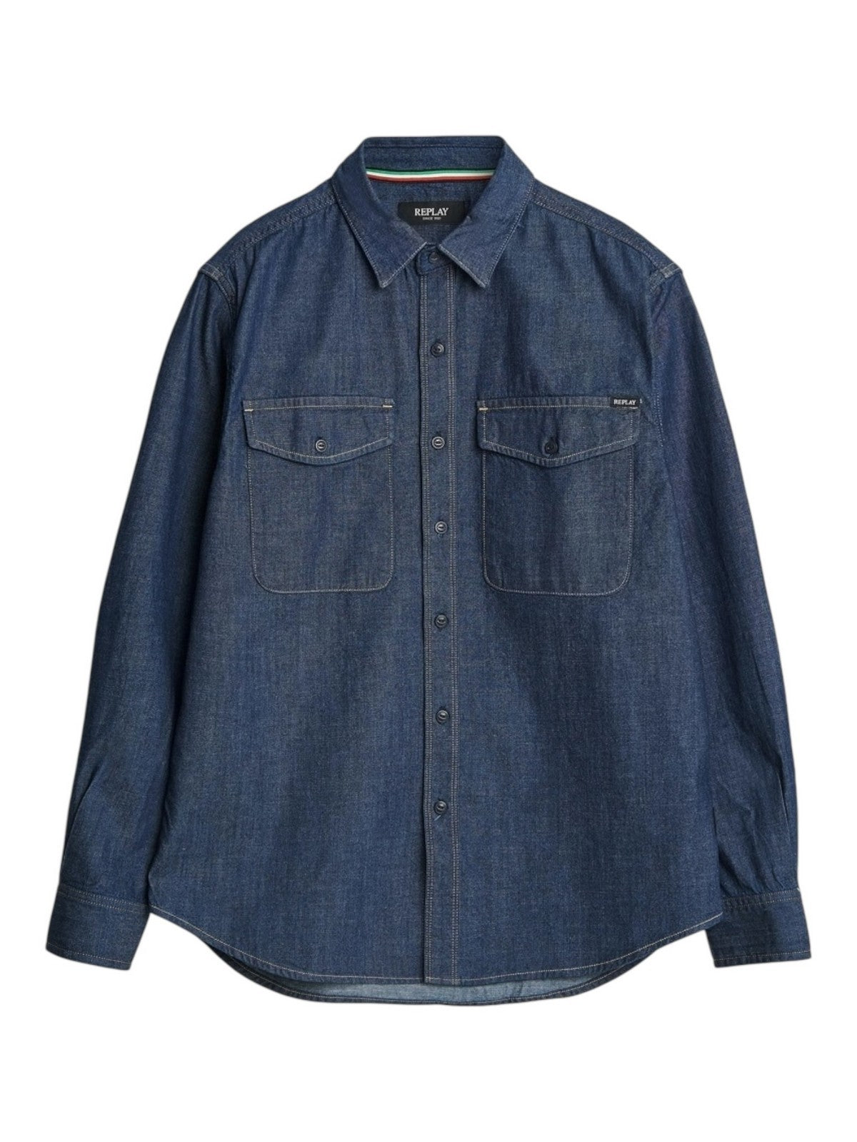 REPLAY Camicia Uomo M4124000860B04 007 DARK BLUE