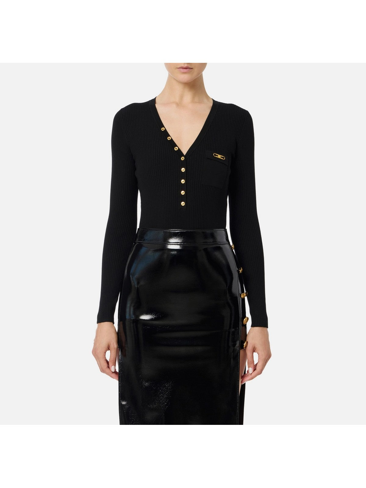 ELISABETTA FRANCHI Maglia Donna MK12B56E2 110 Nero gioboutiqueweb