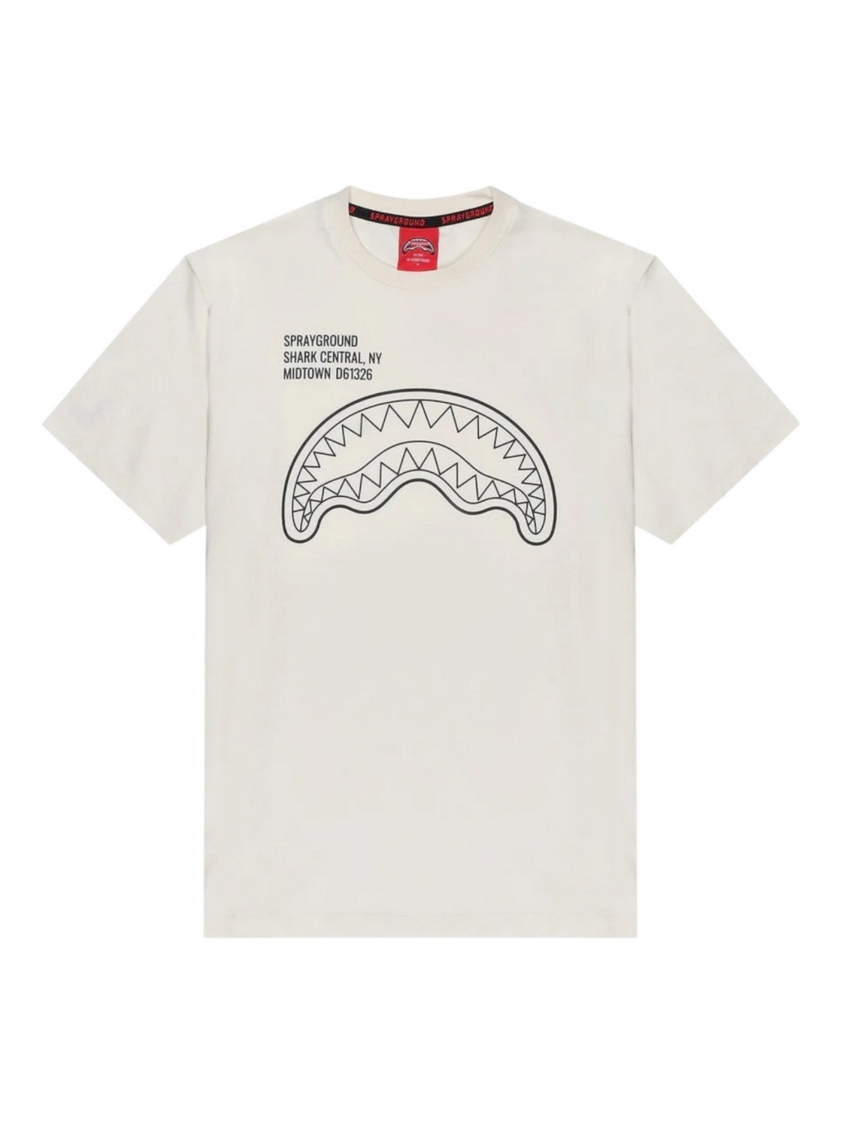 SPRAYGROUND T-shirt Uomo SHARK CENTRAL NEW REGULAR T-SHIRT SP831IVO IVORY