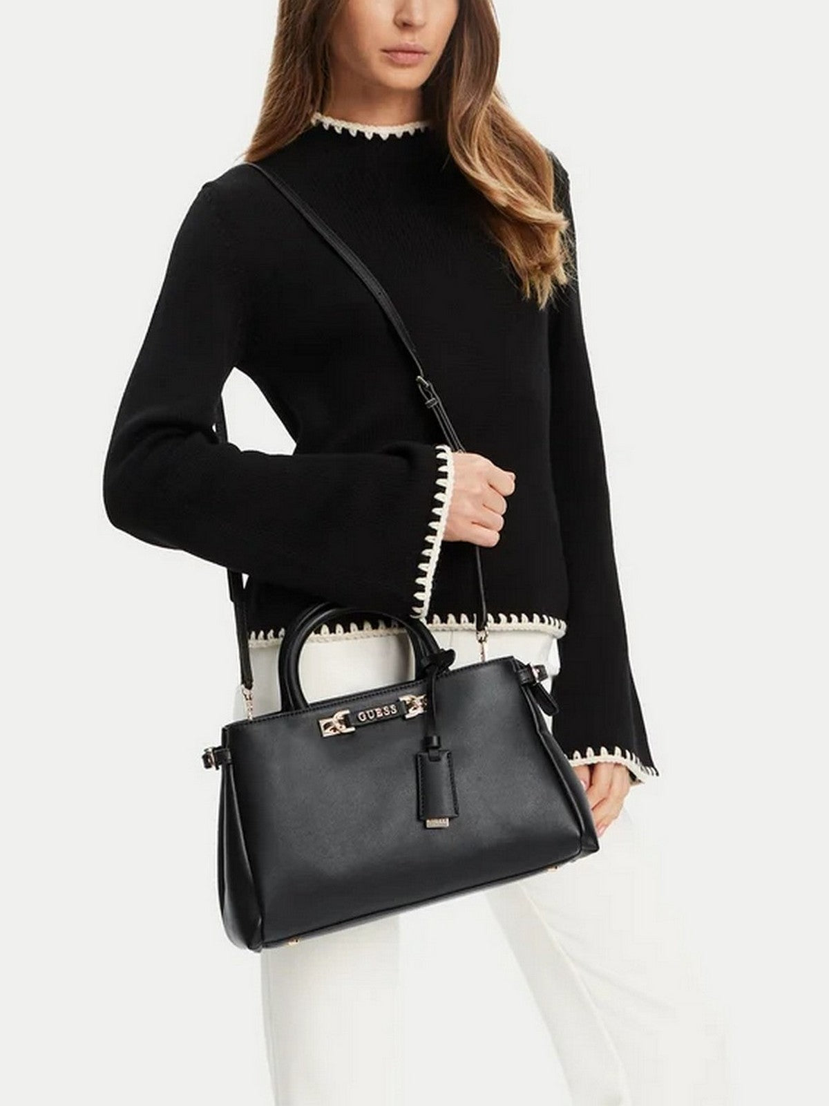 GUESS Borsa Donna LEFIA LUXURY SATCHEL HWBG96 44060 BLA BLACK