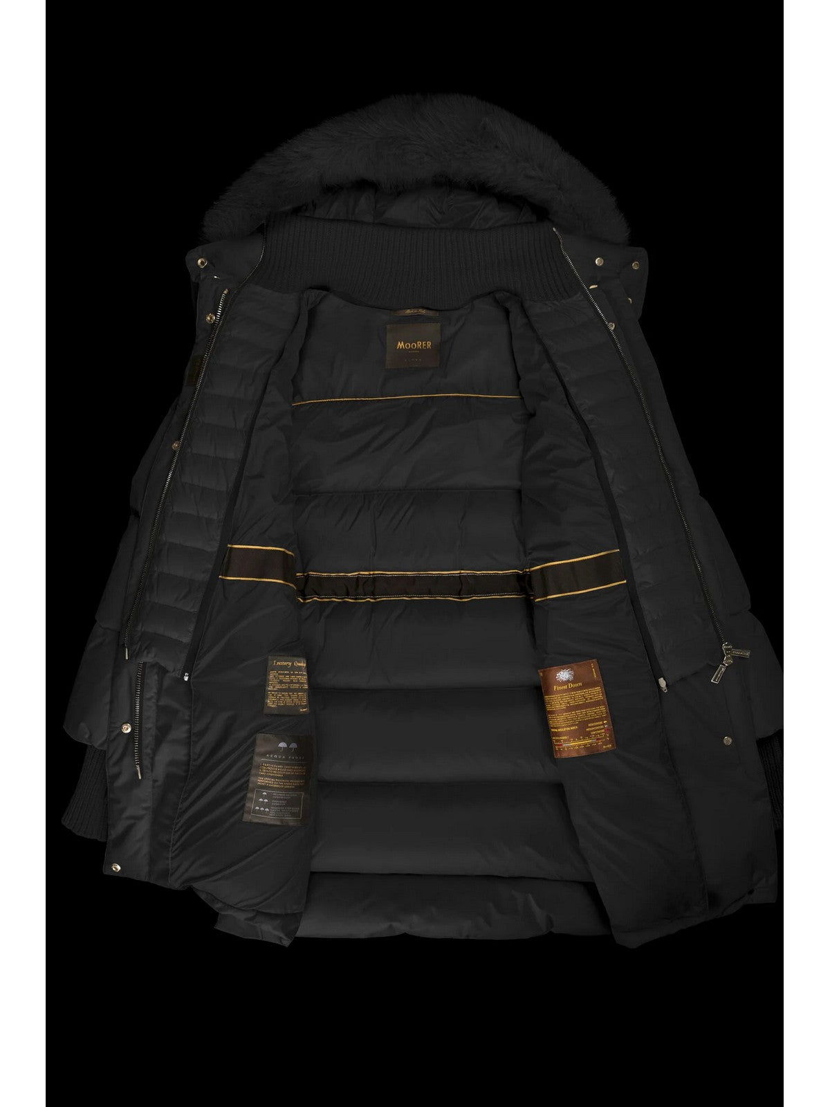 MOORER Piumino Donna Talassa-stp MODGI300008 U0001 Nero gioboutiqueweb