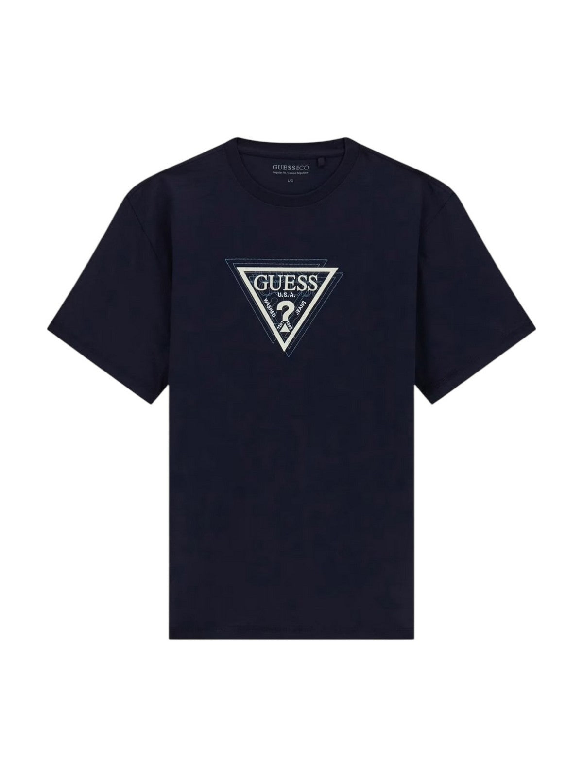 GUESS T-shirt Uomo SS CN TERRY LOGO TEE M6RI23 K8FQ4 G7V2 SMART BLUE