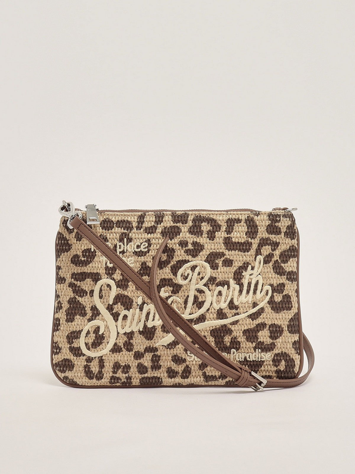 MC2 SAINT BARTH Borsa Donna PARISIENNE STRAW 00349L LEOPARD 18 EMB