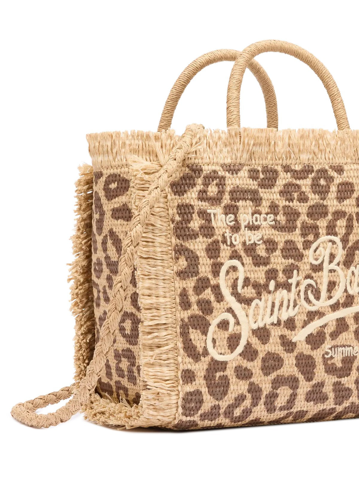 MC2 SAINT BARTH Borsa Donna COLETTE STRAW N 00349L LEOPARD 18 EMB