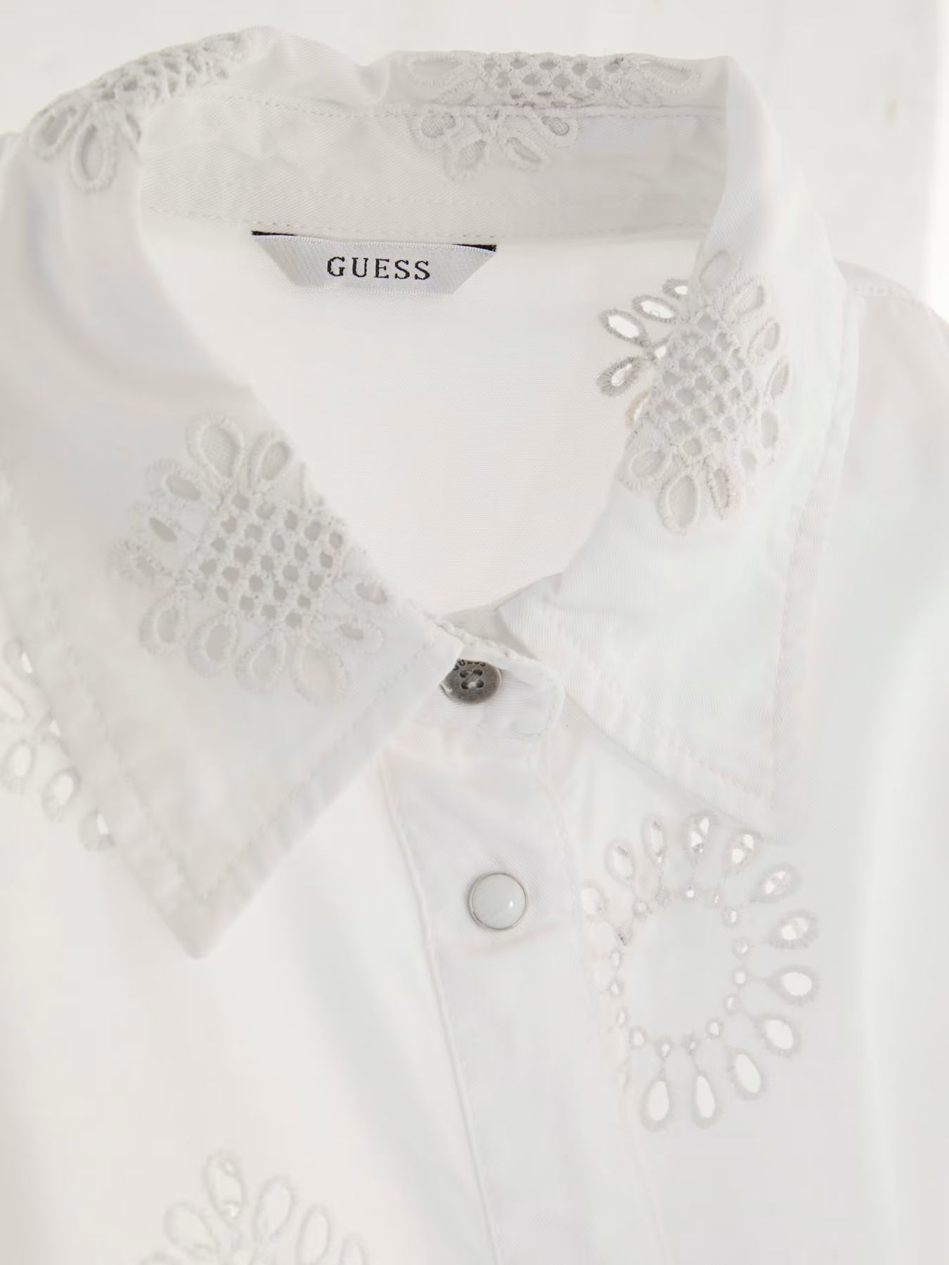 GUESS Camicia Donna Brigitte Shirt W4GH34 WG822 F0E1 Bianco gioboutiqueweb