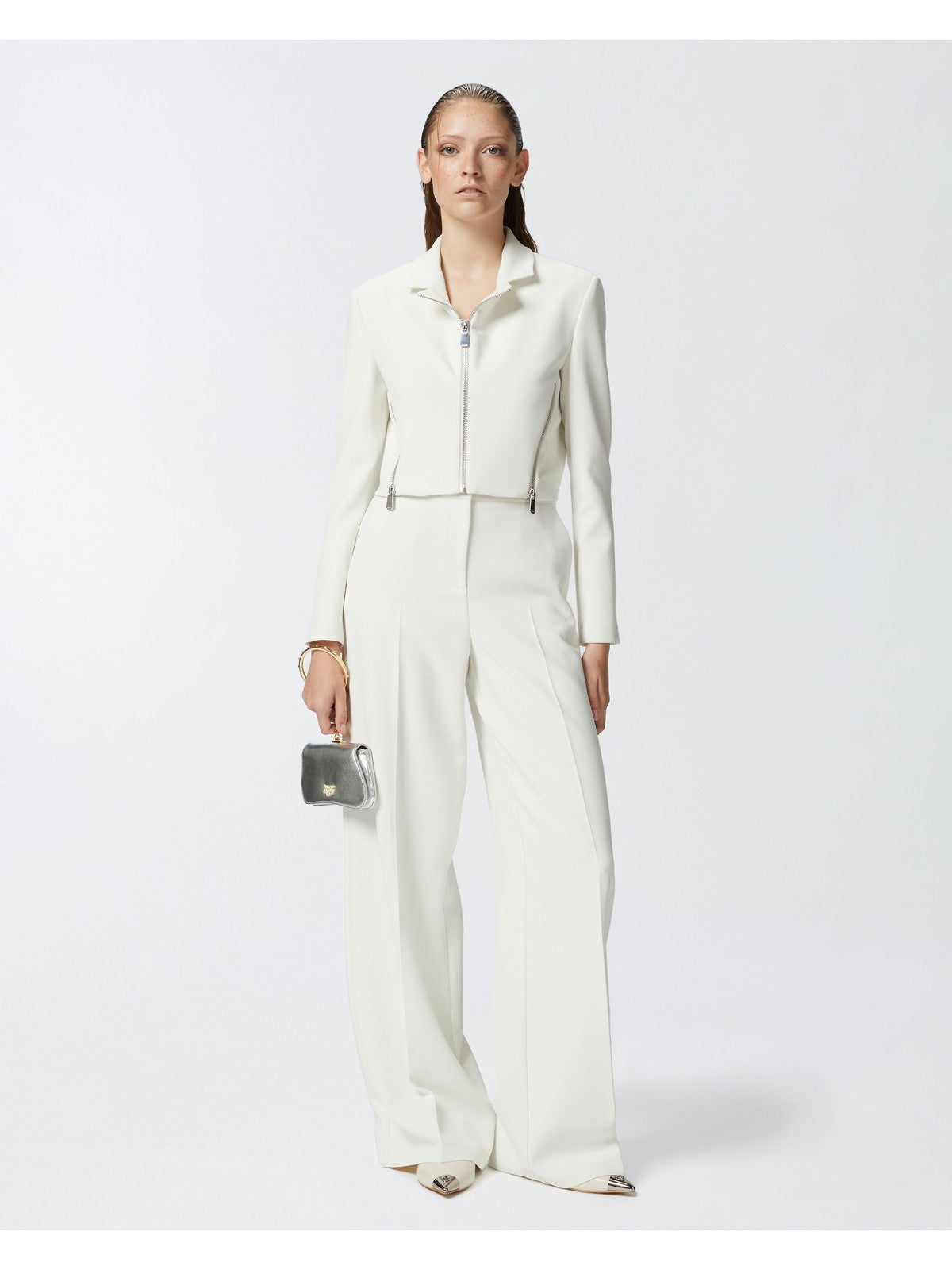 PINKO Giacca Donna Frejus Giacca Crepe Stretch Co 104067-A20A Z10 Bianco gioboutiqueweb