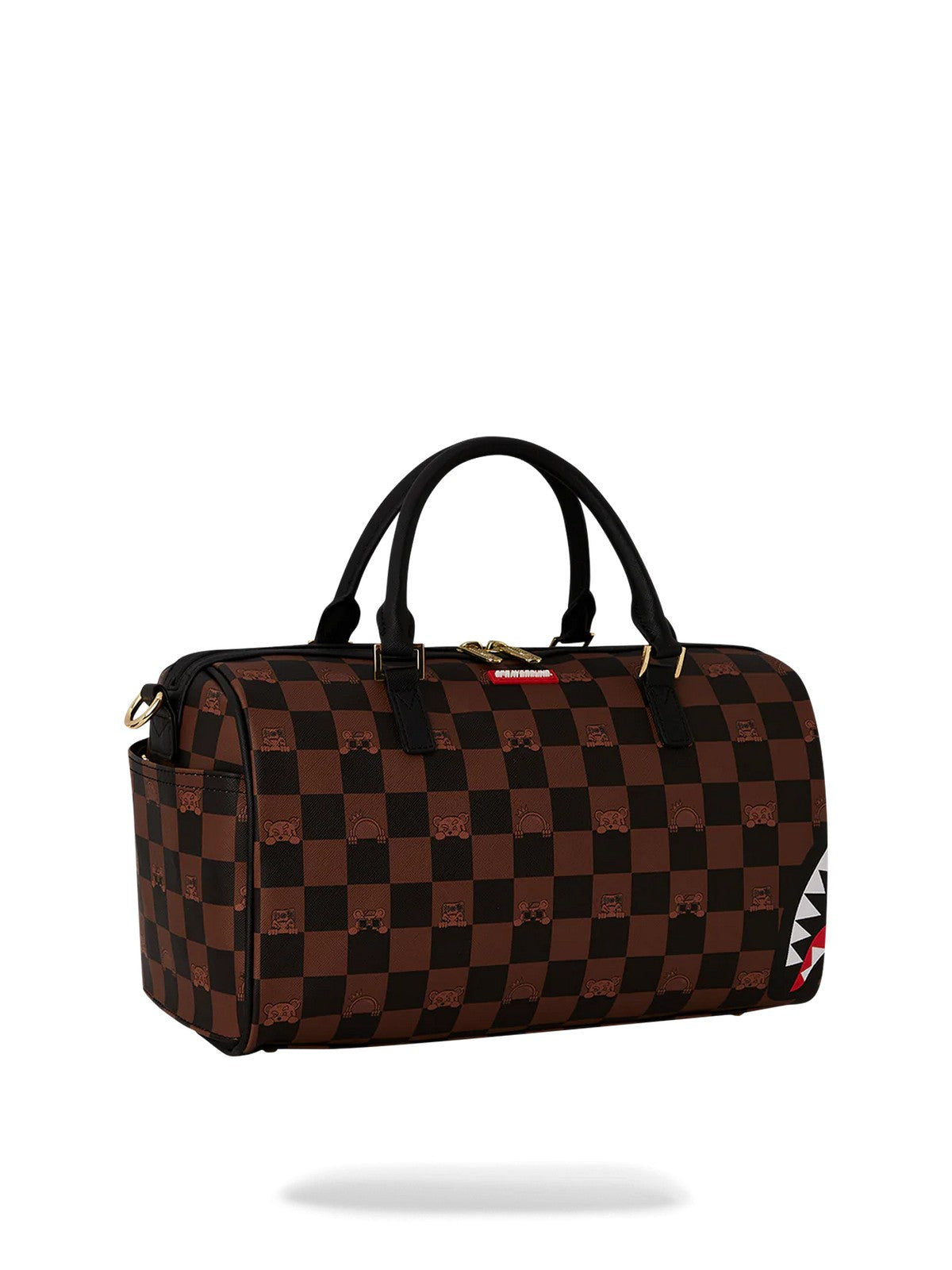 SPRAYGROUND Borsa Donna PEEKING CHARACTER CHECK MINI DUFFEL 910D7507NSZ Marrone gioboutiqueweb