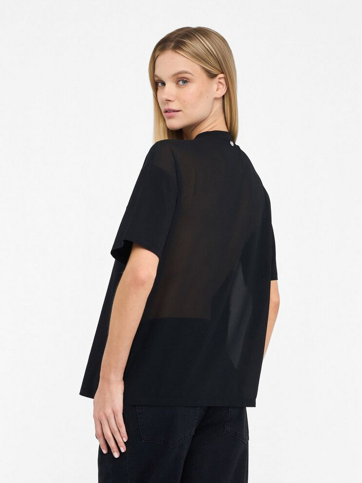 LIU JO BLACK T-shirt Donna CF5063J0088 22222 Nero