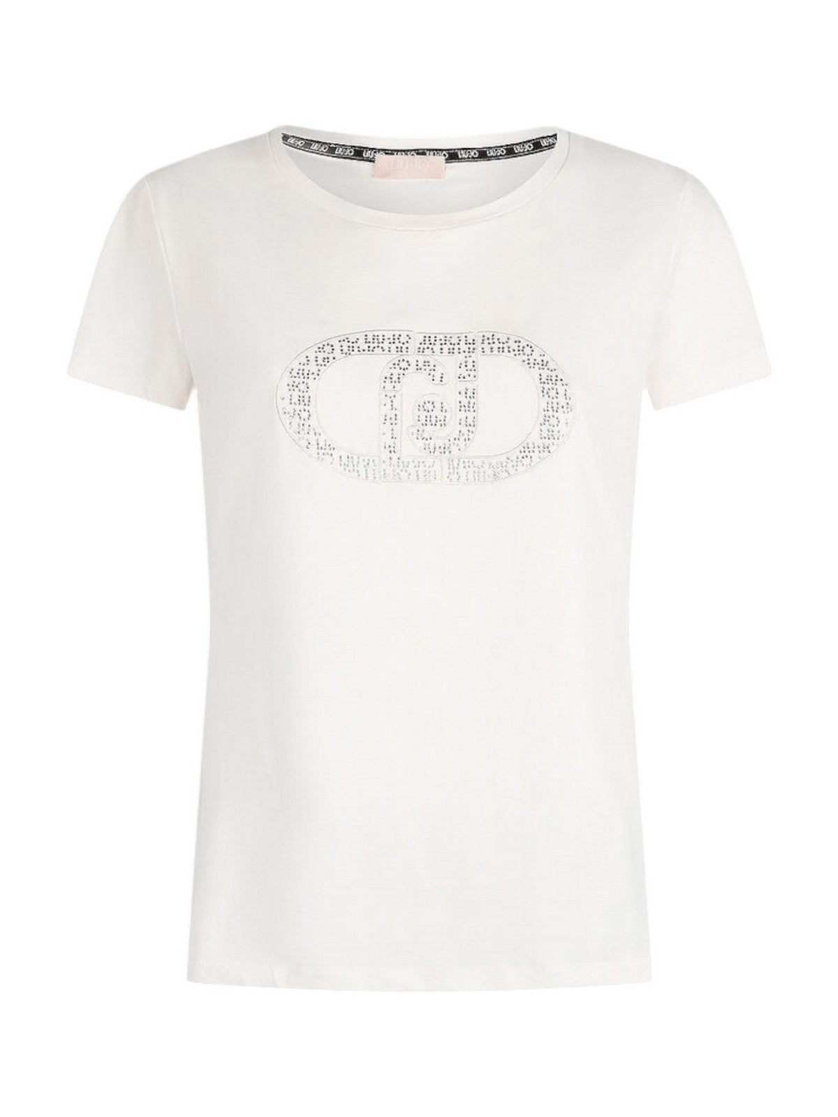 LIU JO SPORT T-shirt Donna TA5173JS003 M9294 White milk/monogram gioboutiqueweb