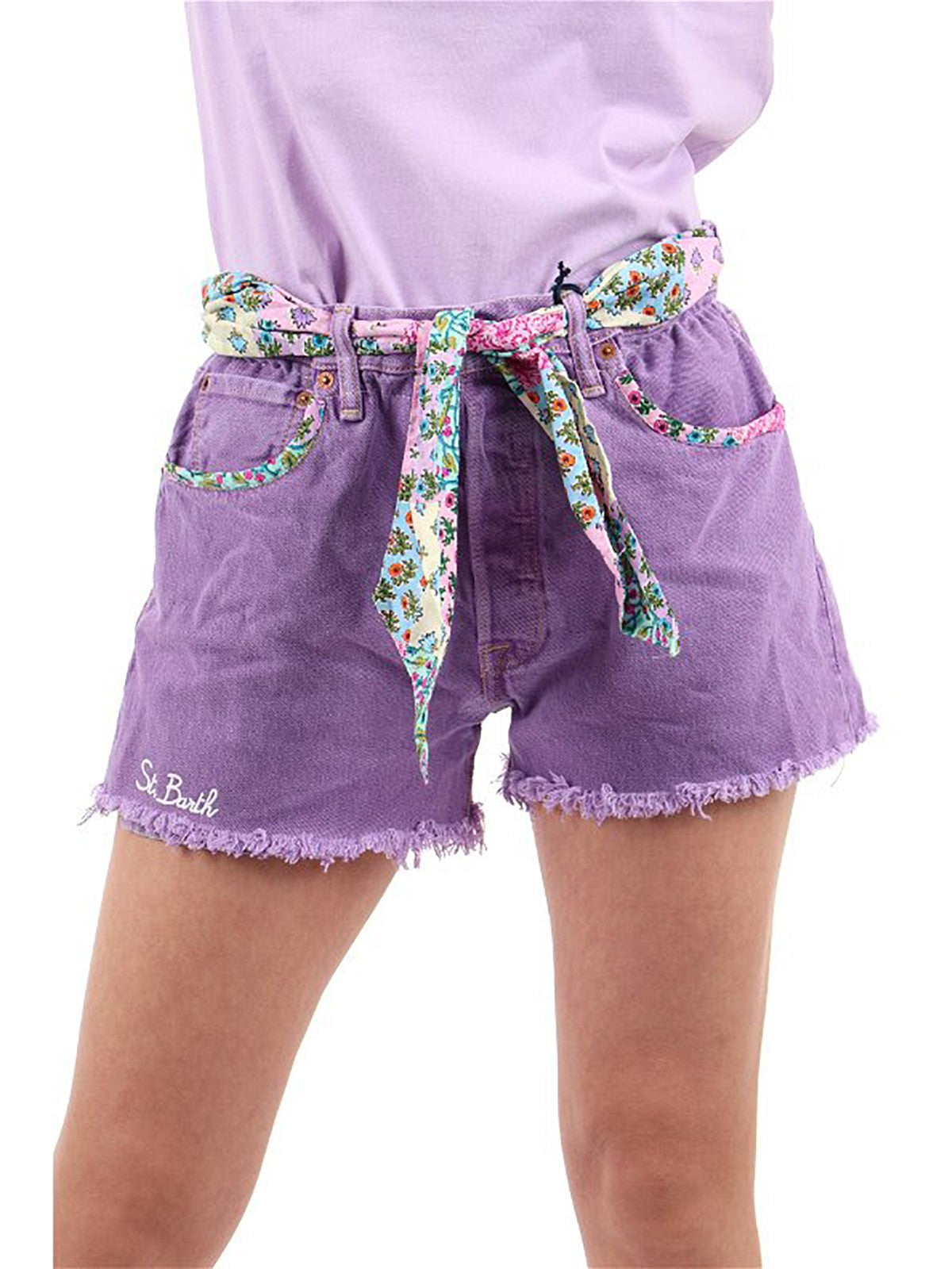 MC2 SAINT BARTH Pantaloncino Donna ARIZONA 04945F Viola gioboutiqueweb
