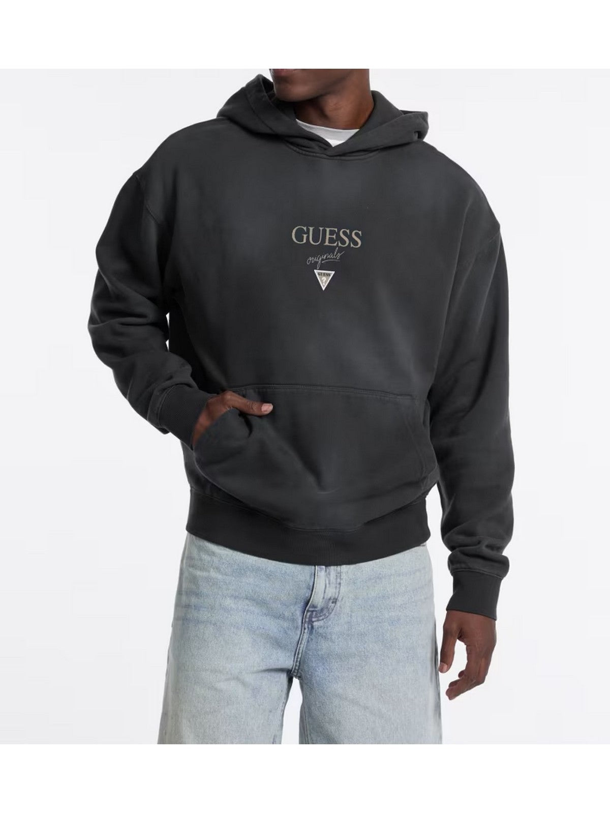 GUESS Felpa Uomo GO BAKER LOGO HOODIE M5BQ42 K4110 JTMU JET BLACK MULTI