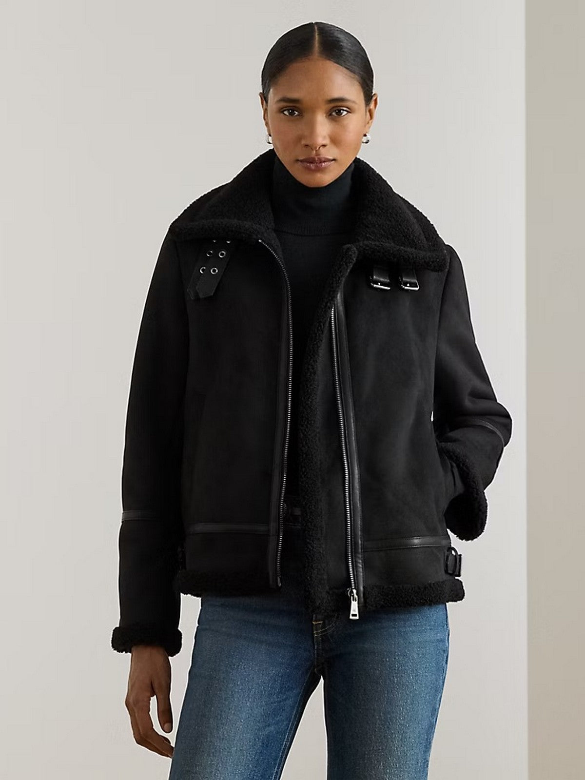 LAUREN RALPH LAUREN Cappotto Donna "FX SH SB 24""-UNLINED-COAT" 297P04122 001 BLACK